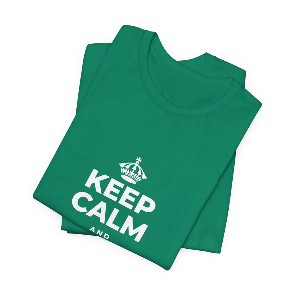 KEEP CALM AND KEEP DREAMING T-Shirt (White–Asphalt)