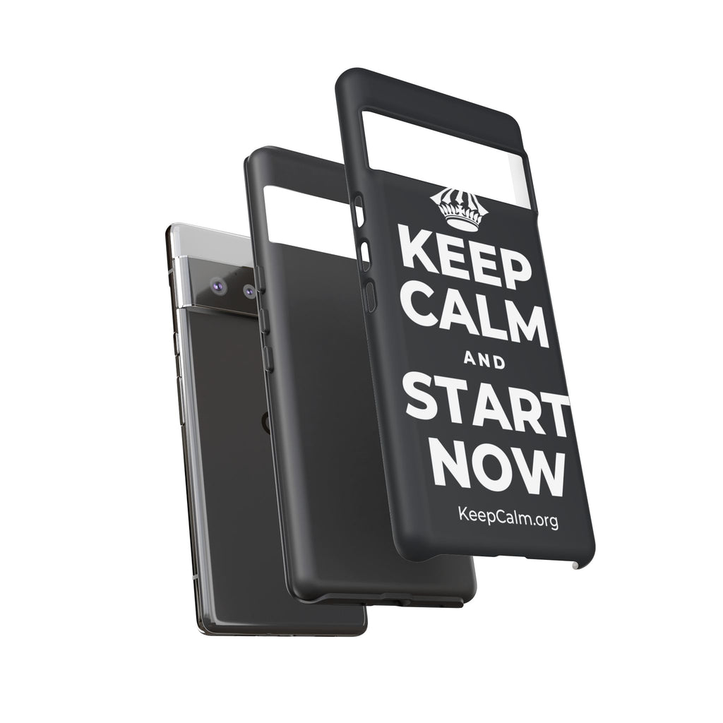 KEEP CALM AND START NOW Phone Case (Dark)