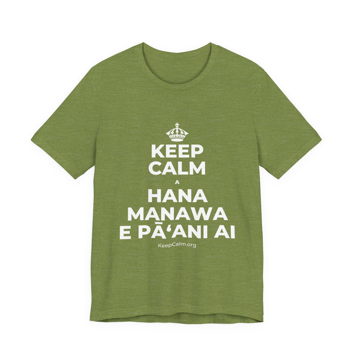 KEEP CALM A HANA MANAWA E PĀʻANI AI T-Shirt (Baby Blue–Silver)