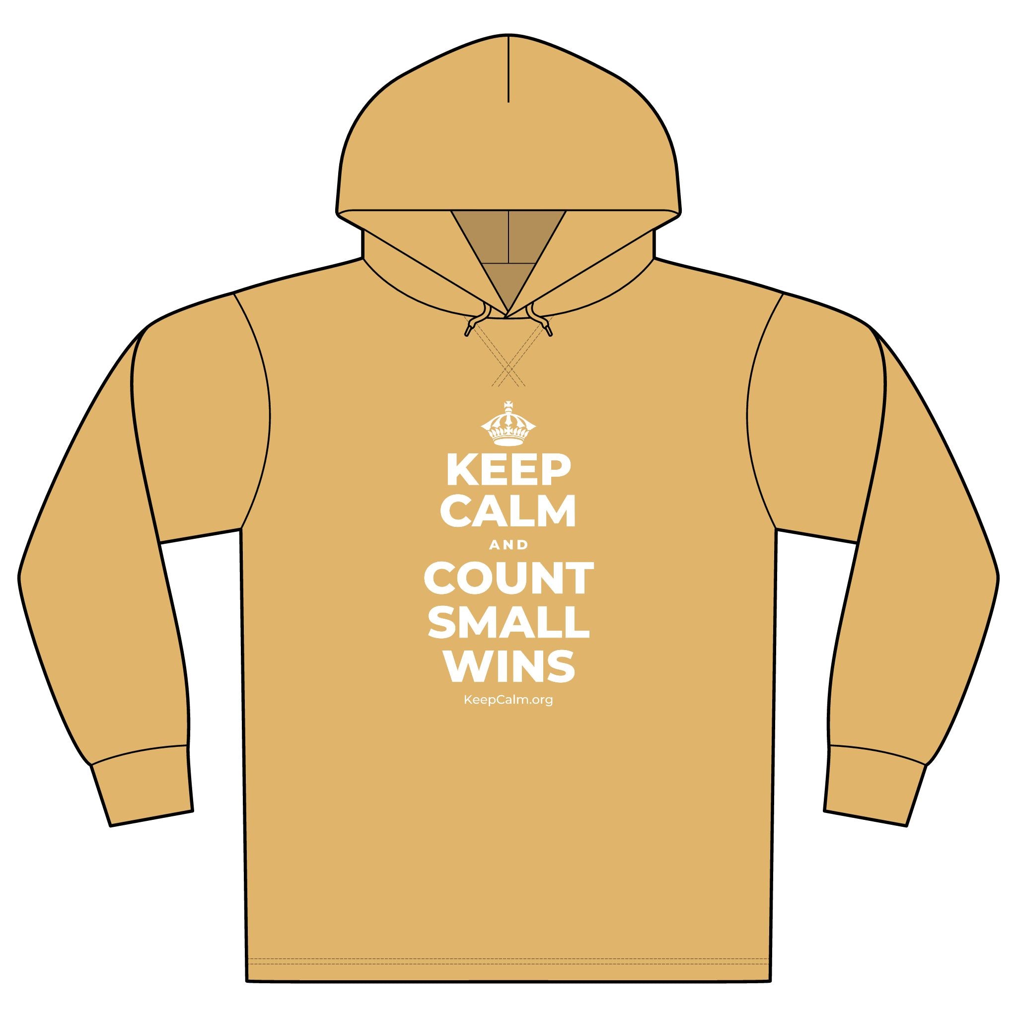 KEEP CALM AND COUNT SMALL WINS Organic Hoodie Tee