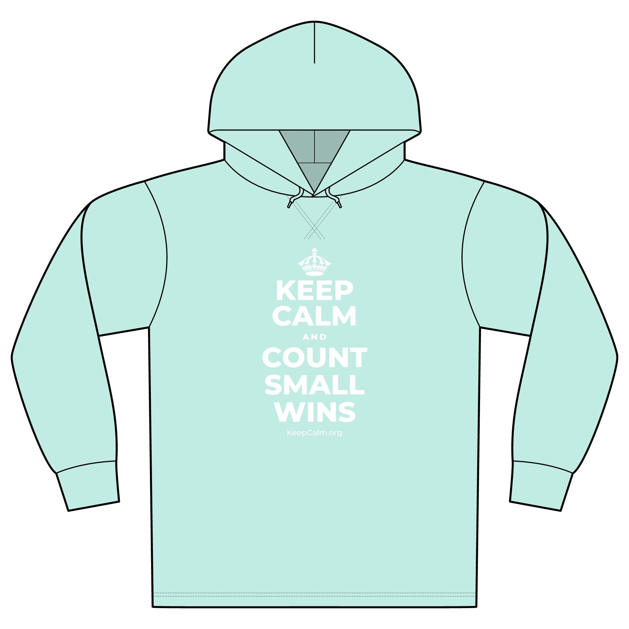 KEEP CALM AND COUNT SMALL WINS Organic Hoodie Tee