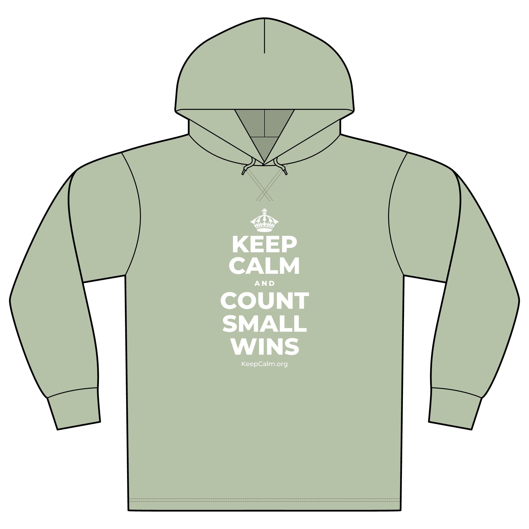KEEP CALM AND COUNT SMALL WINS Organic Hoodie Tee