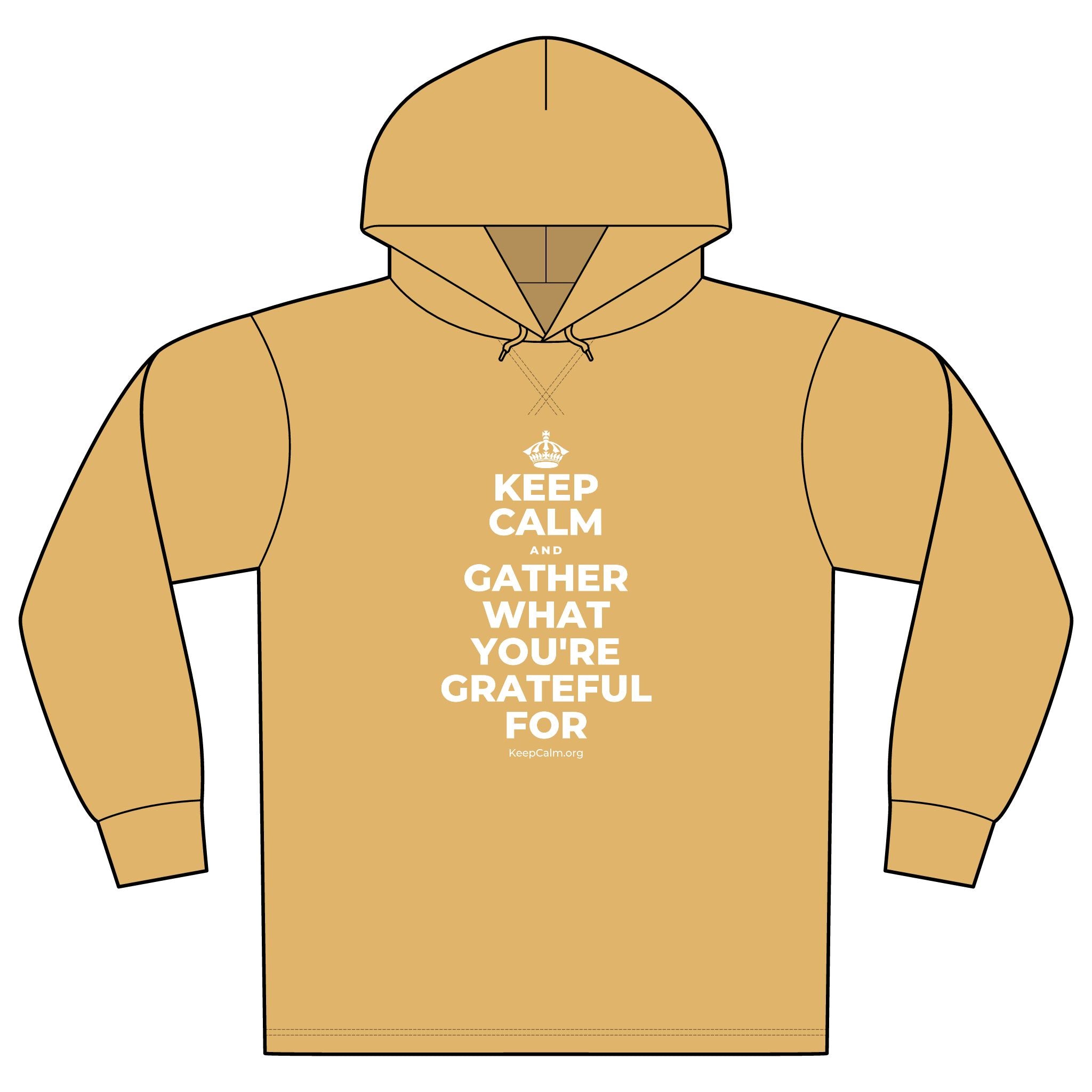 KEEP CALM AND GATHER WHAT YOU'RE GRATEFUL FOR Organic Hoodie Tee