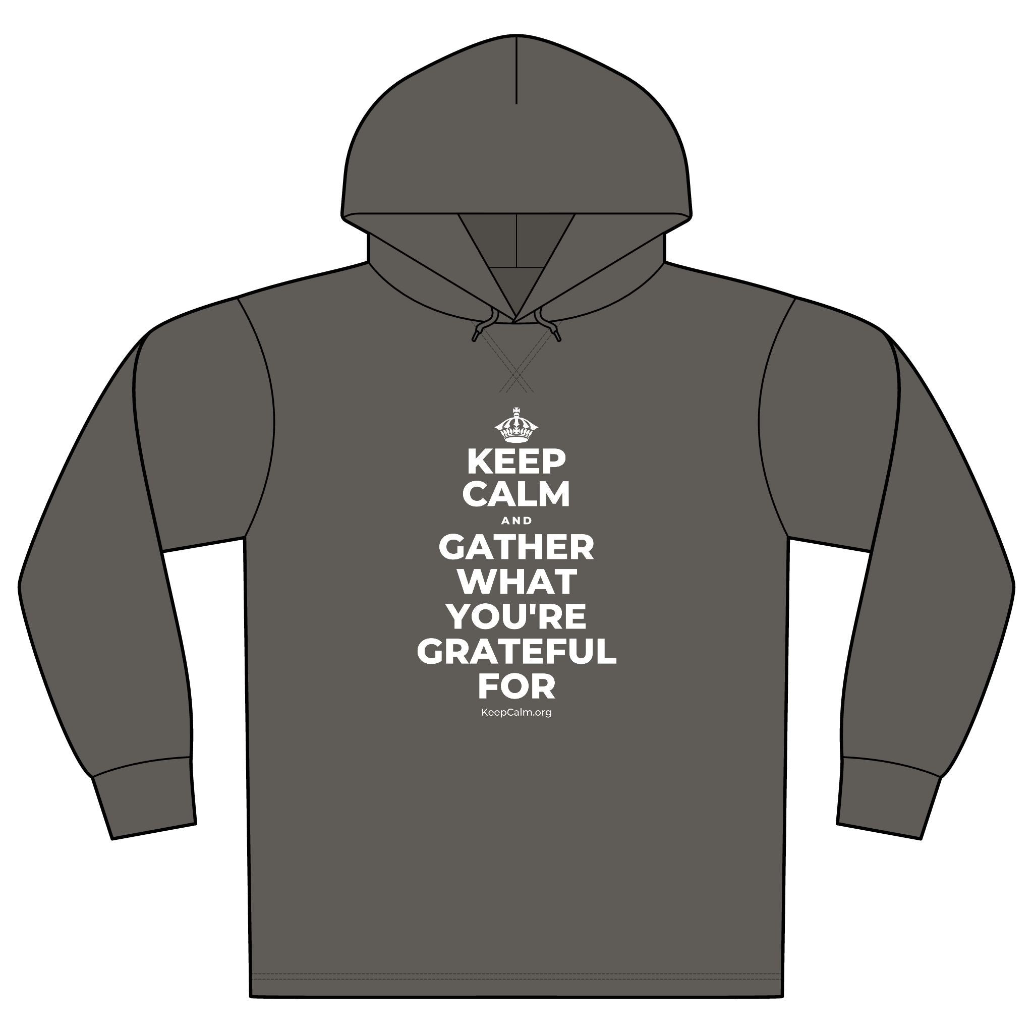 KEEP CALM AND GATHER WHAT YOU'RE GRATEFUL FOR Organic Hoodie Tee