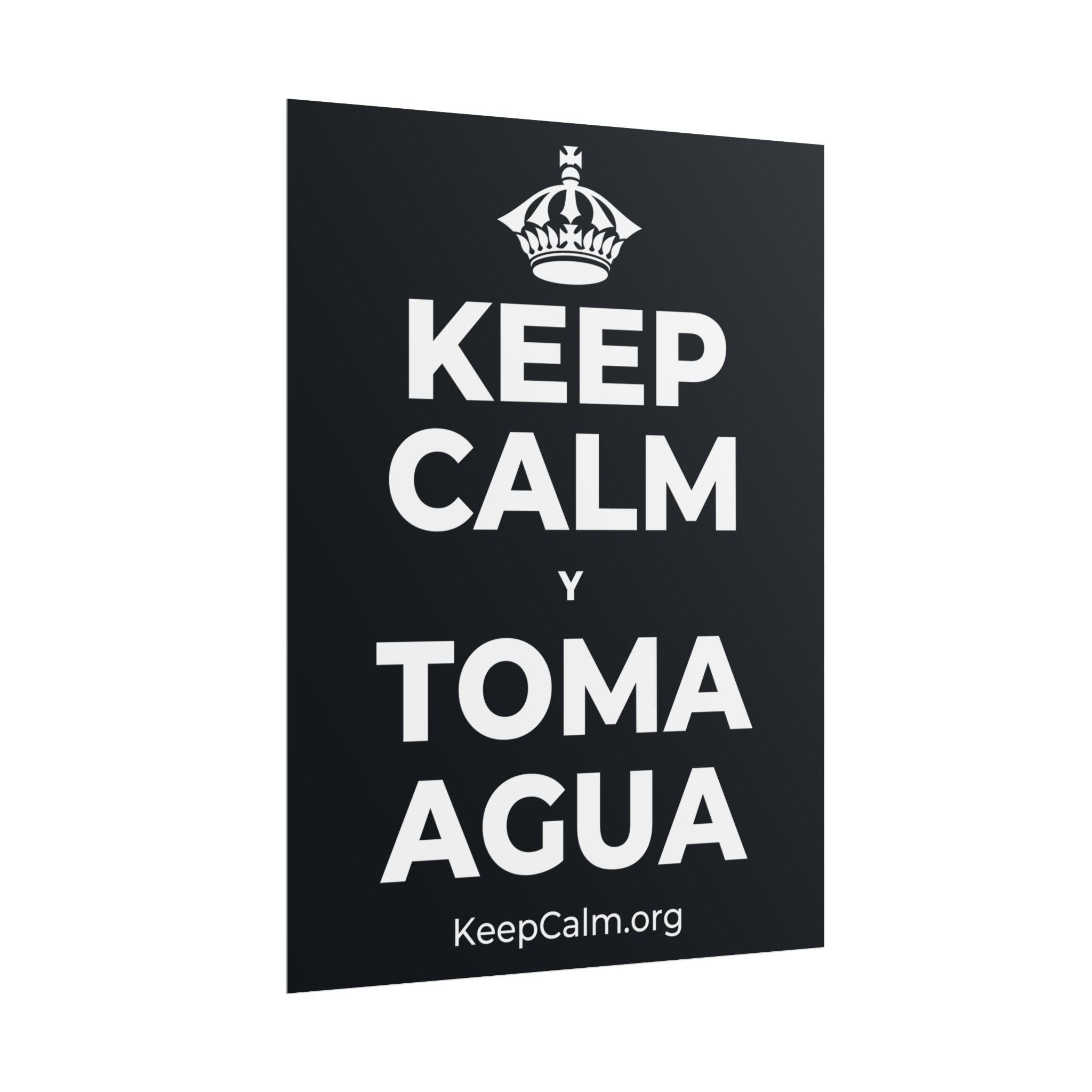 KEEP CALM Y TOMA AGUA Poster (Dark)