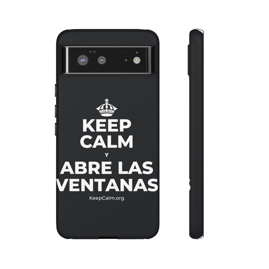 KEEP CALM Y ABRE LAS VENTANAS Phone Case (Dark)