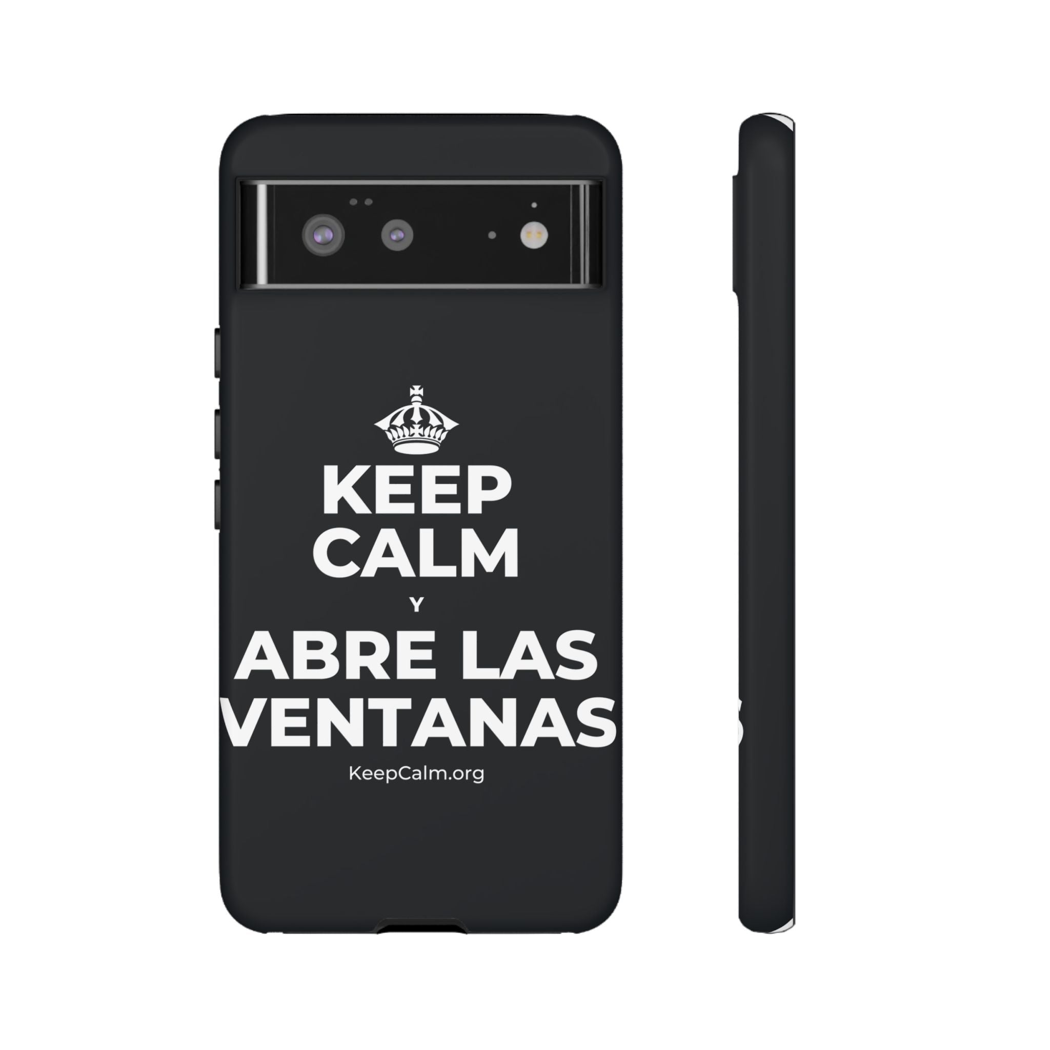 KEEP CALM Y ABRE LAS VENTANAS Phone Case (Dark)