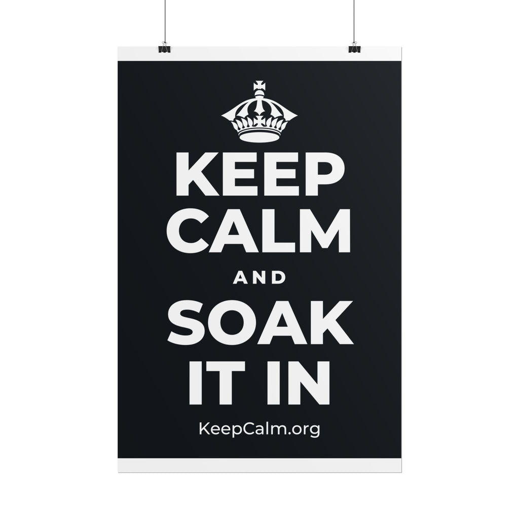 KEEP CALM AND SOAK IT IN Poster (Dark)