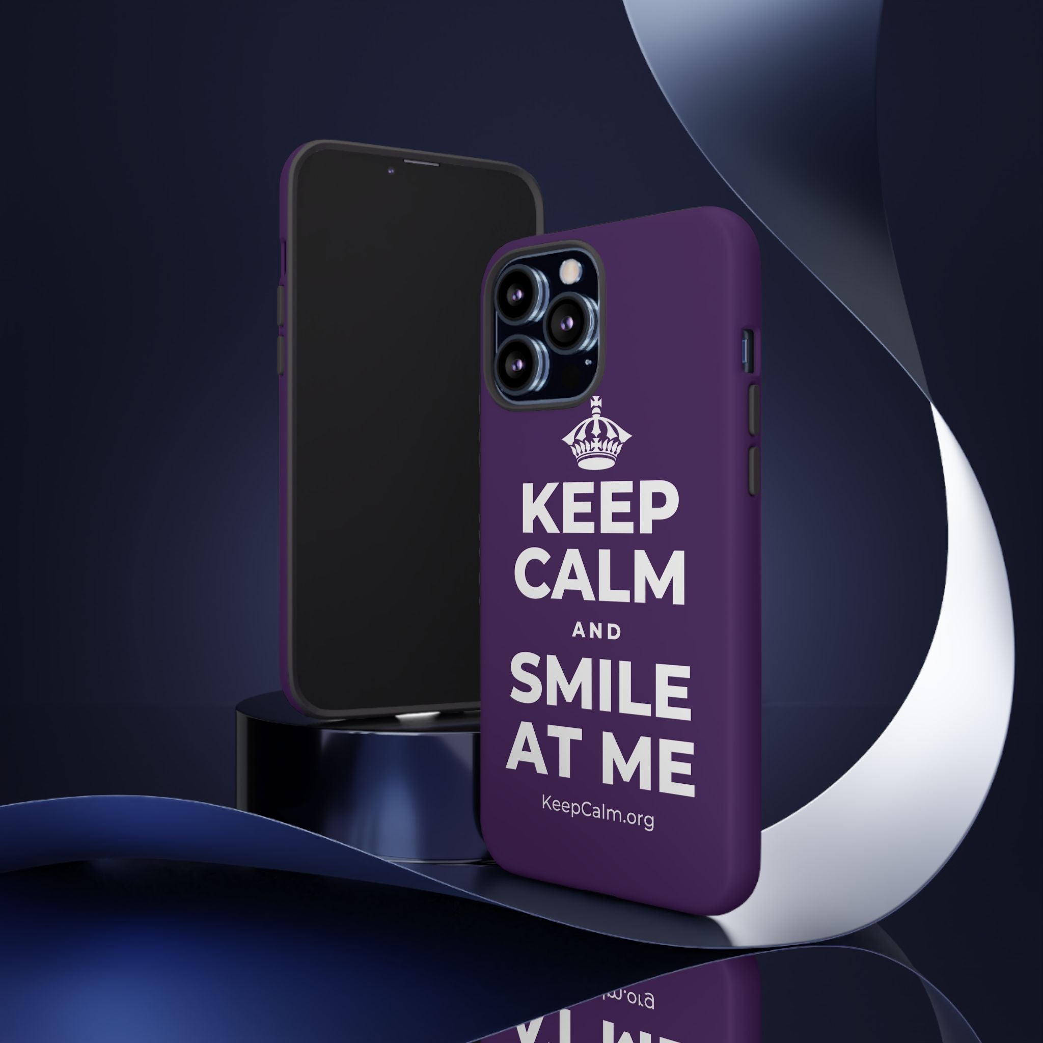 KEEP CALM AND SMILE AT ME Phone Case