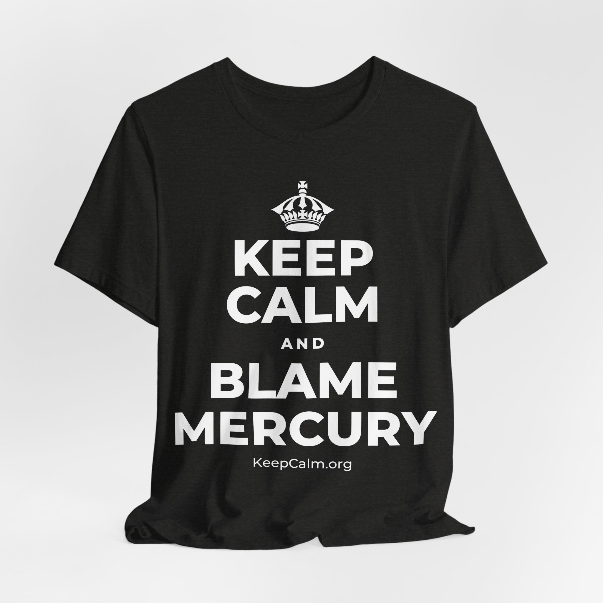 KEEP CALM AND BLAME MERCURY T-Shirt (Soft Cream–Heather Mauve)