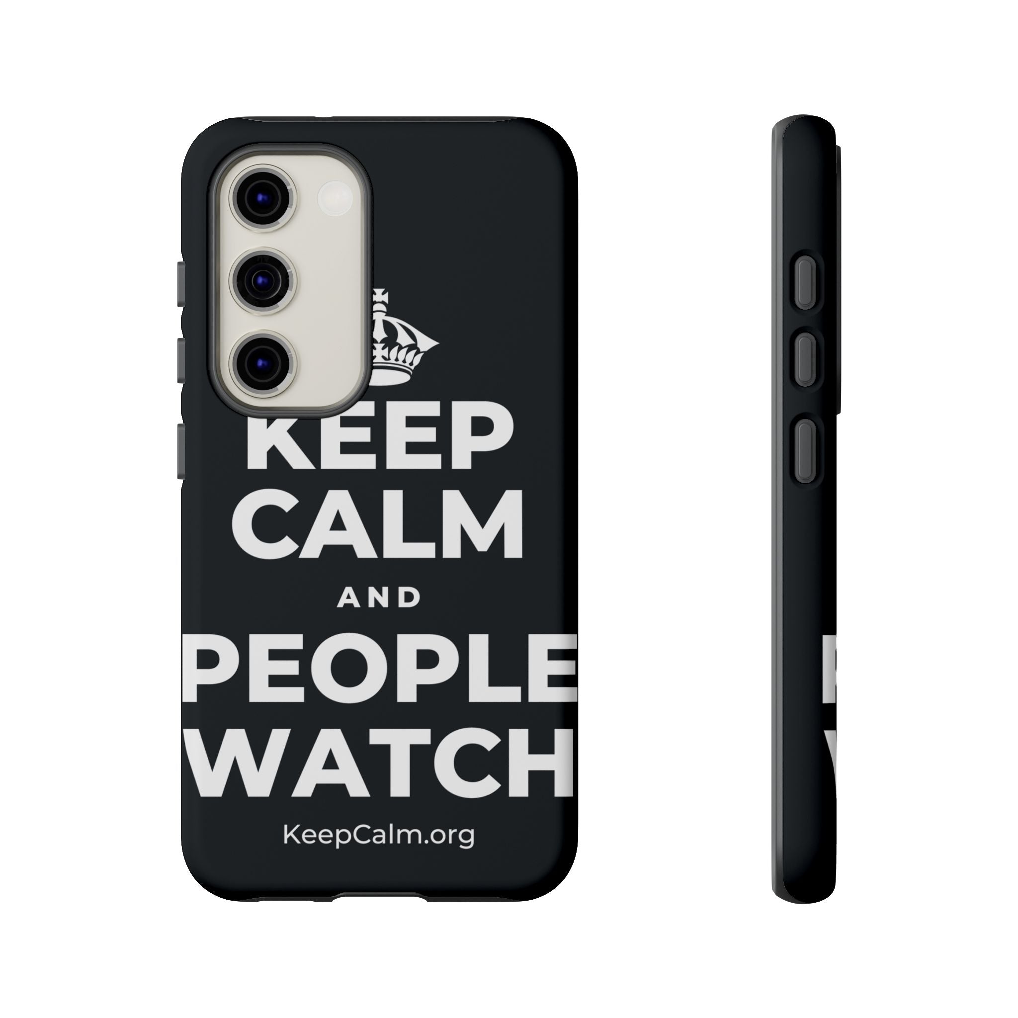 KEEP CALM AND PEOPLE WATCH Phone Case (Dark)