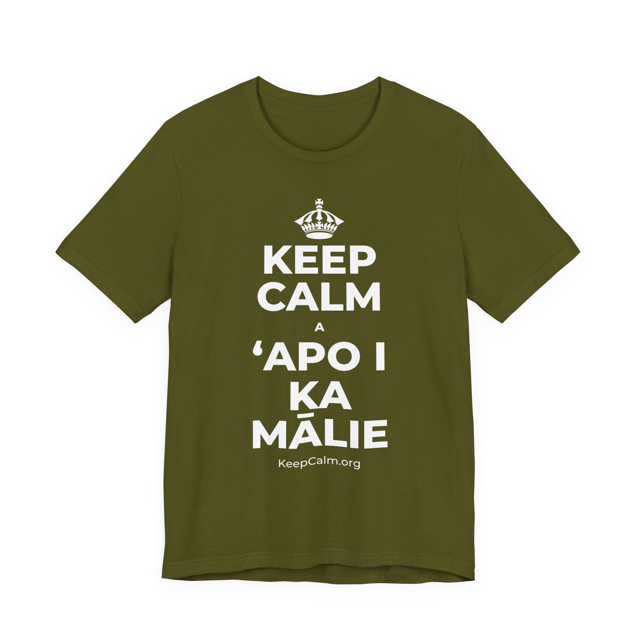 KEEP CALM A ʻAPO I KA MĀLIE T-Shirt (Baby Blue–Silver)