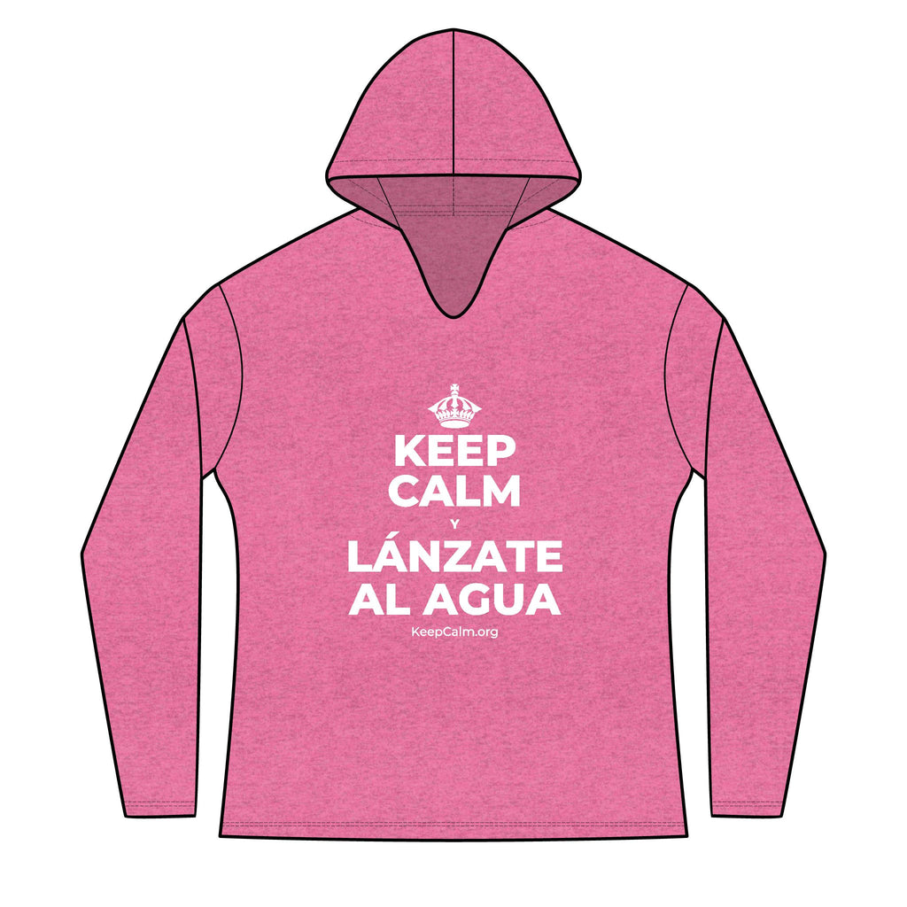 KEEP CALM Y LÁNZATE AL AGUA Women's Long Sleeve Hoodie