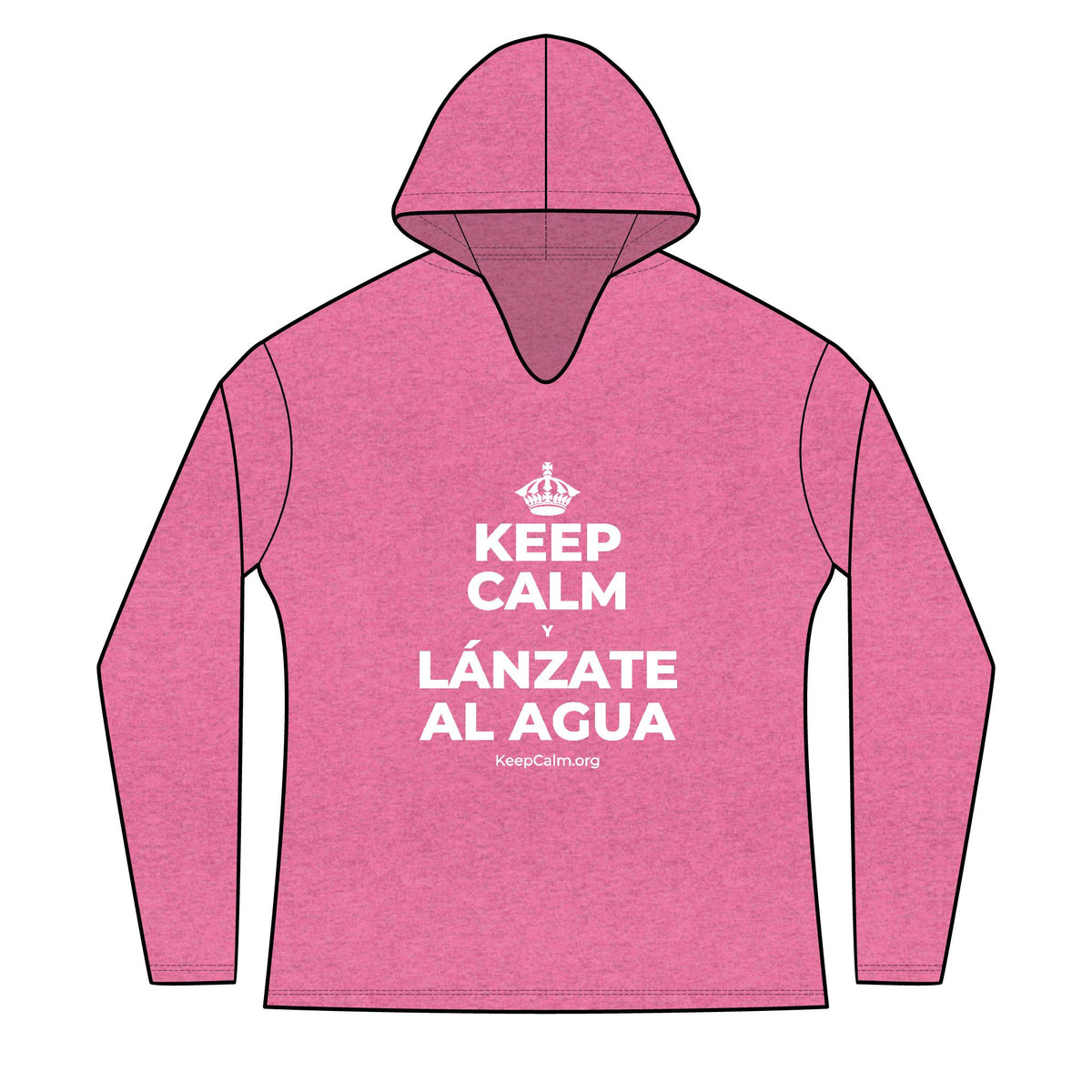 KEEP CALM Y LÁNZATE AL AGUA Women's Long Sleeve Hoodie