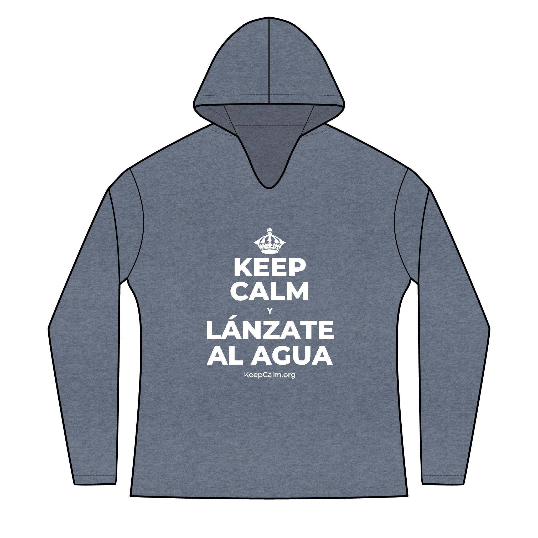 KEEP CALM Y LÁNZATE AL AGUA Women's Long Sleeve Hoodie