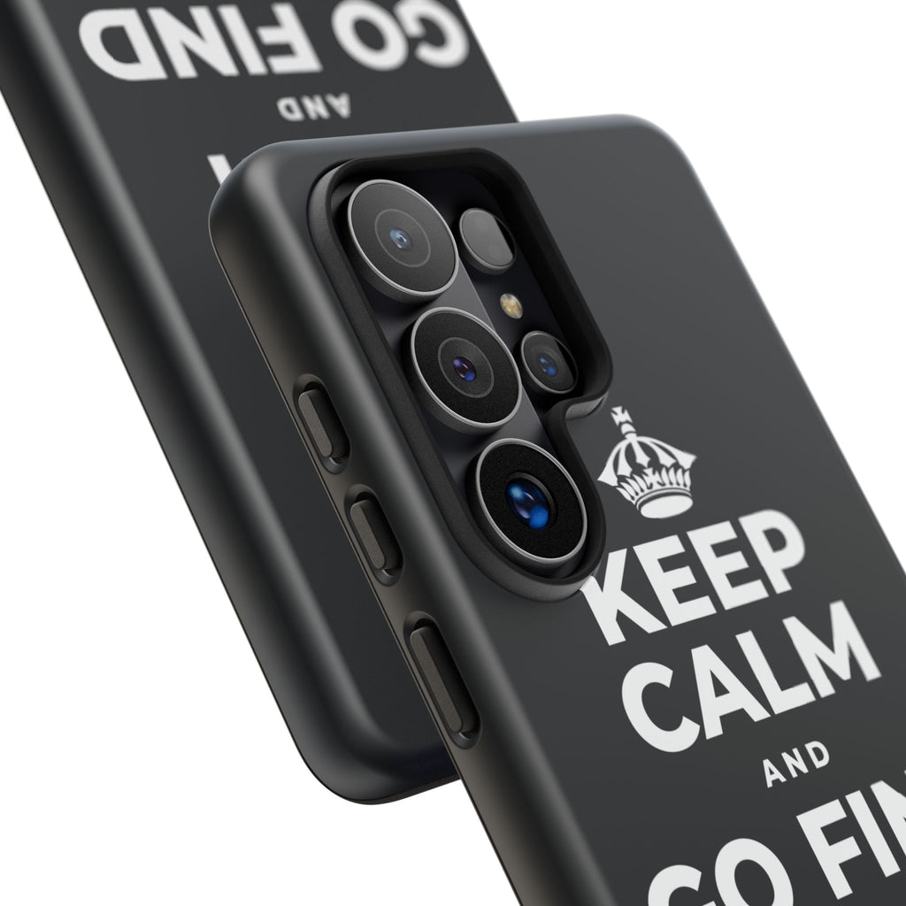KEEP CALM AND GO FIND NEW SOUNDS Phone Case (Dark)
