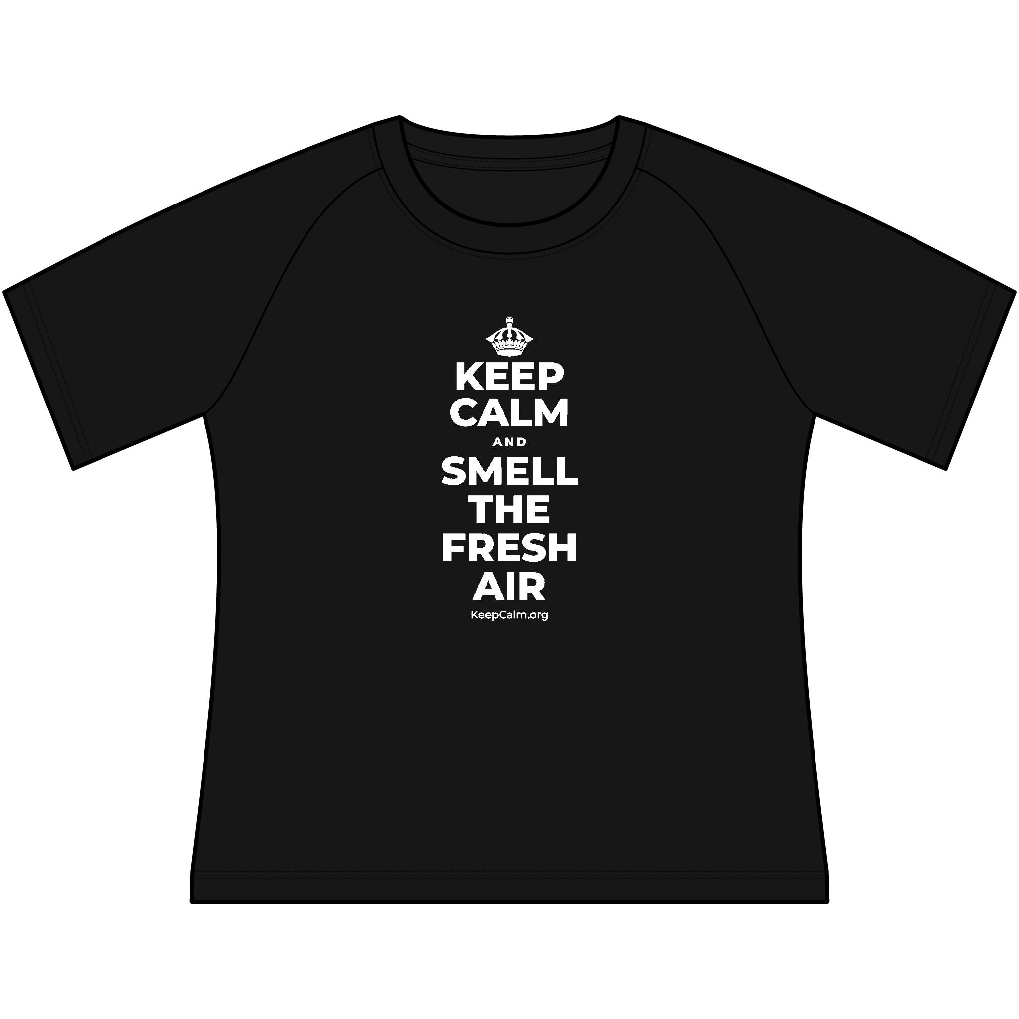 KEEP CALM AND SMELL THE FRESH AIR Women's Raglan Tee