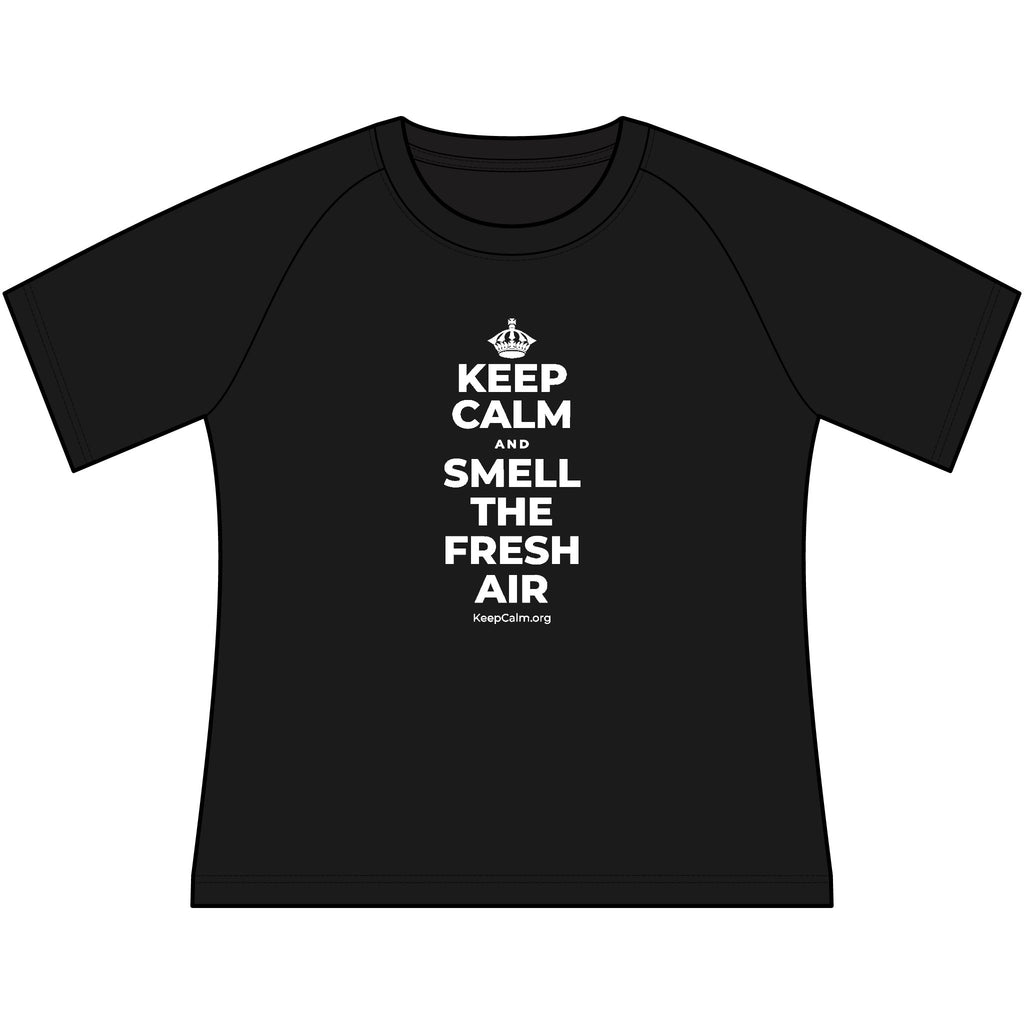 KEEP CALM AND SMELL THE FRESH AIR Women's Raglan Tee