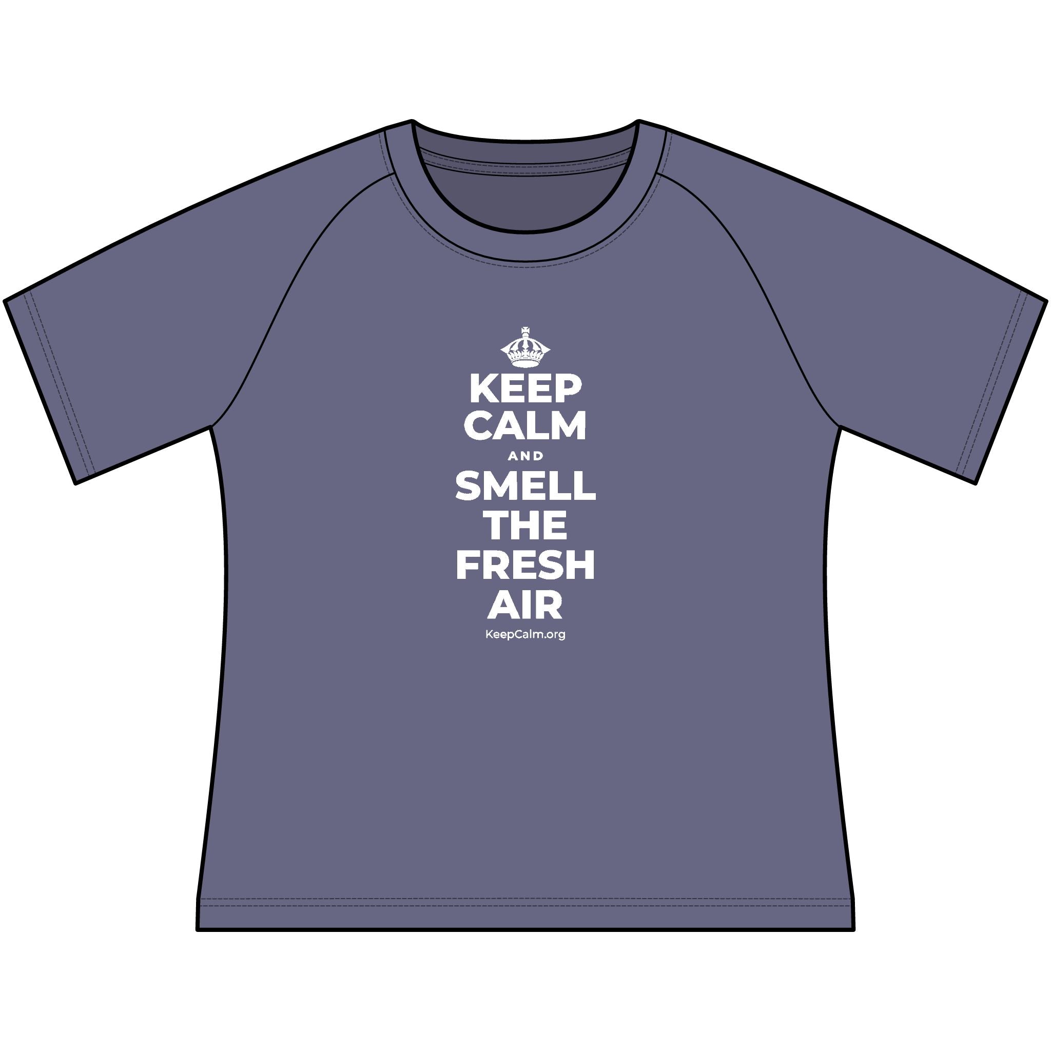 KEEP CALM AND SMELL THE FRESH AIR Women's Raglan Tee
