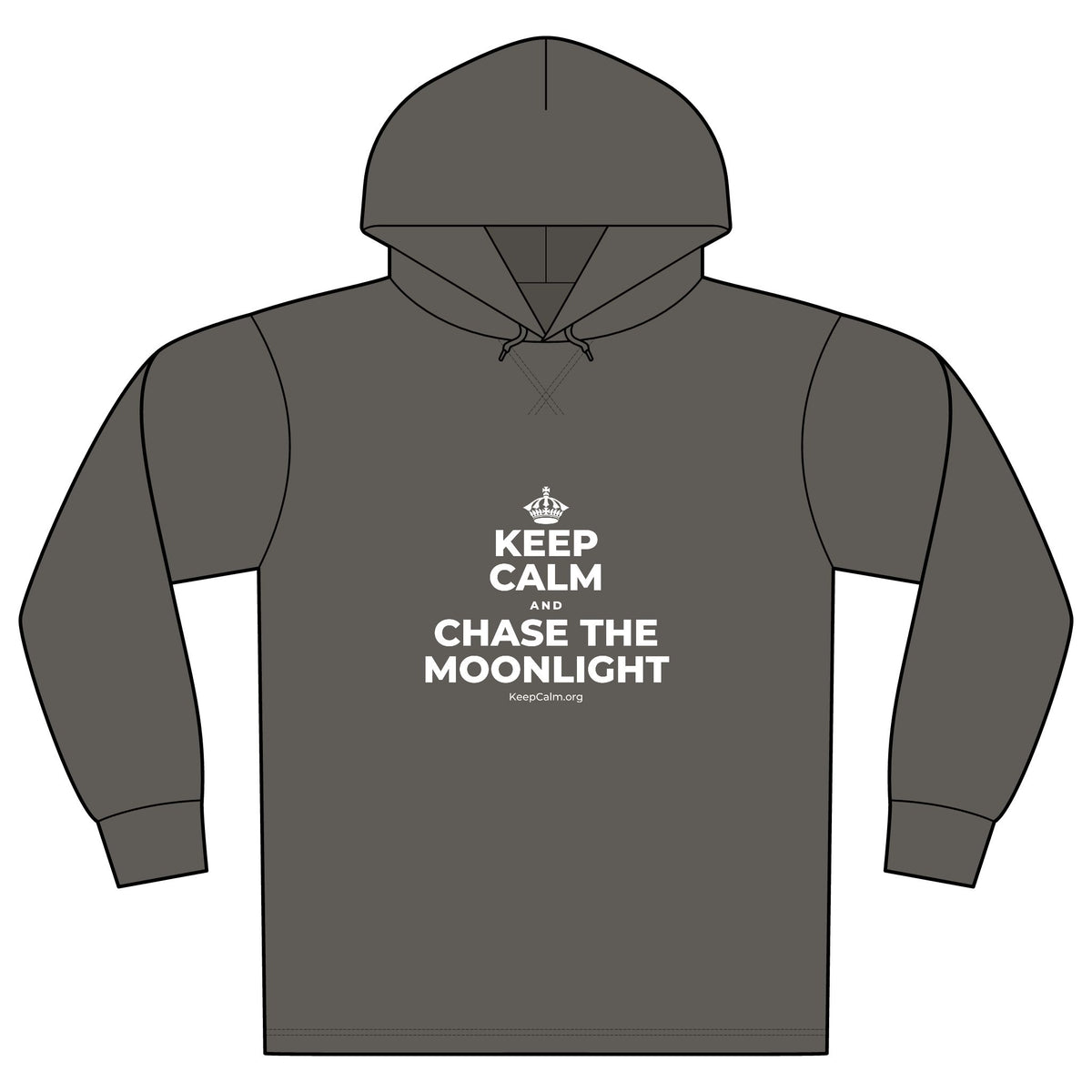 KEEP CALM AND CHASE THE MOONLIGHT Organic Hoodie Tee