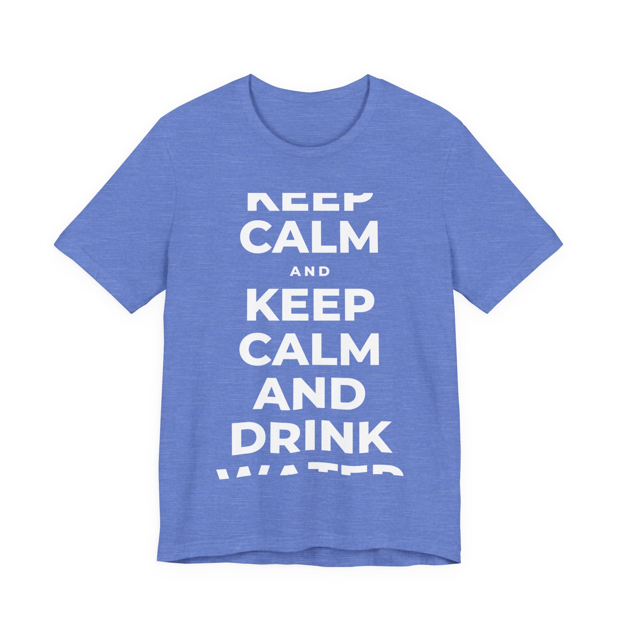 KEEP CALM AND DRINK WATER T-Shirt (Soft Cream–Heather Mauve)