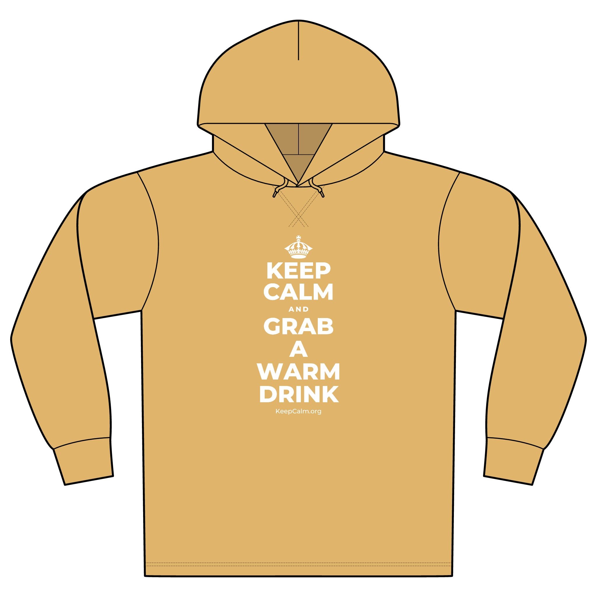 KEEP CALM AND GRAB A WARM DRINK Organic Hoodie Tee