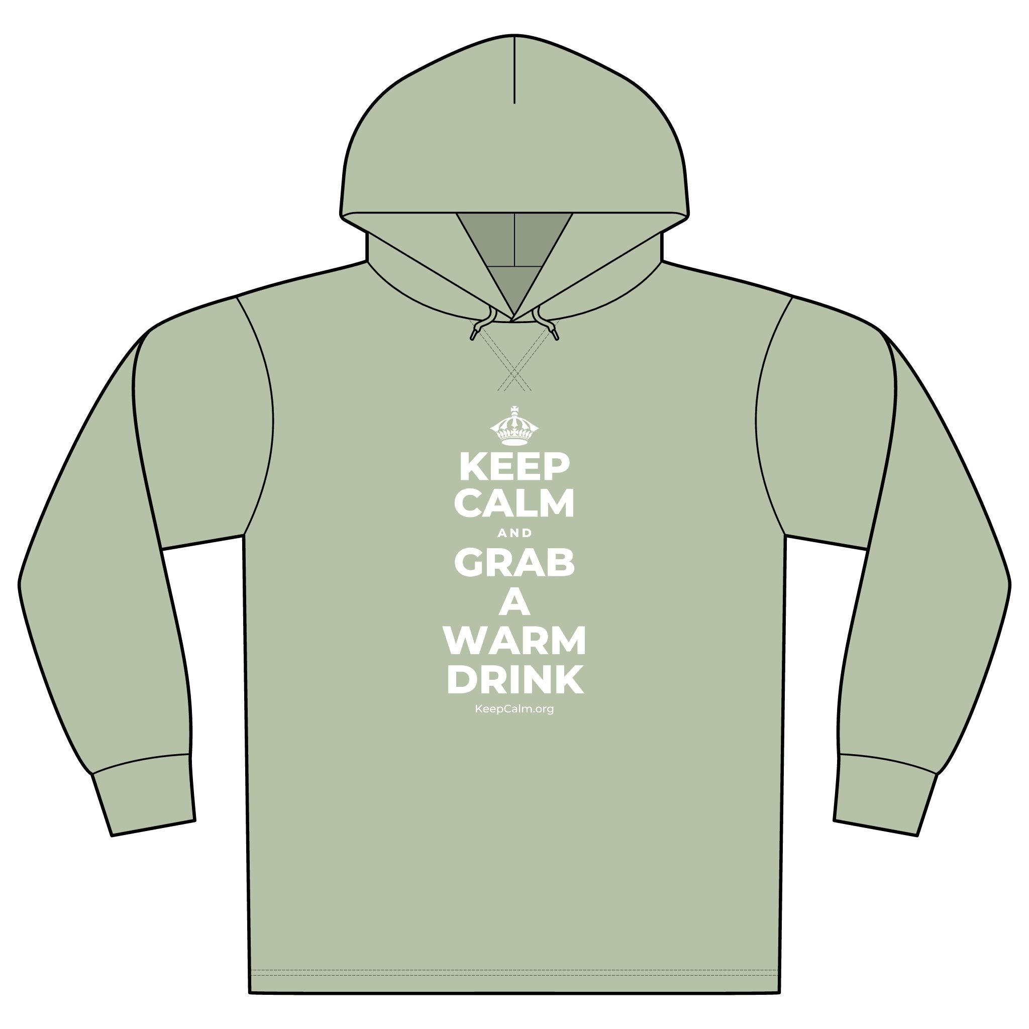 KEEP CALM AND GRAB A WARM DRINK Organic Hoodie Tee