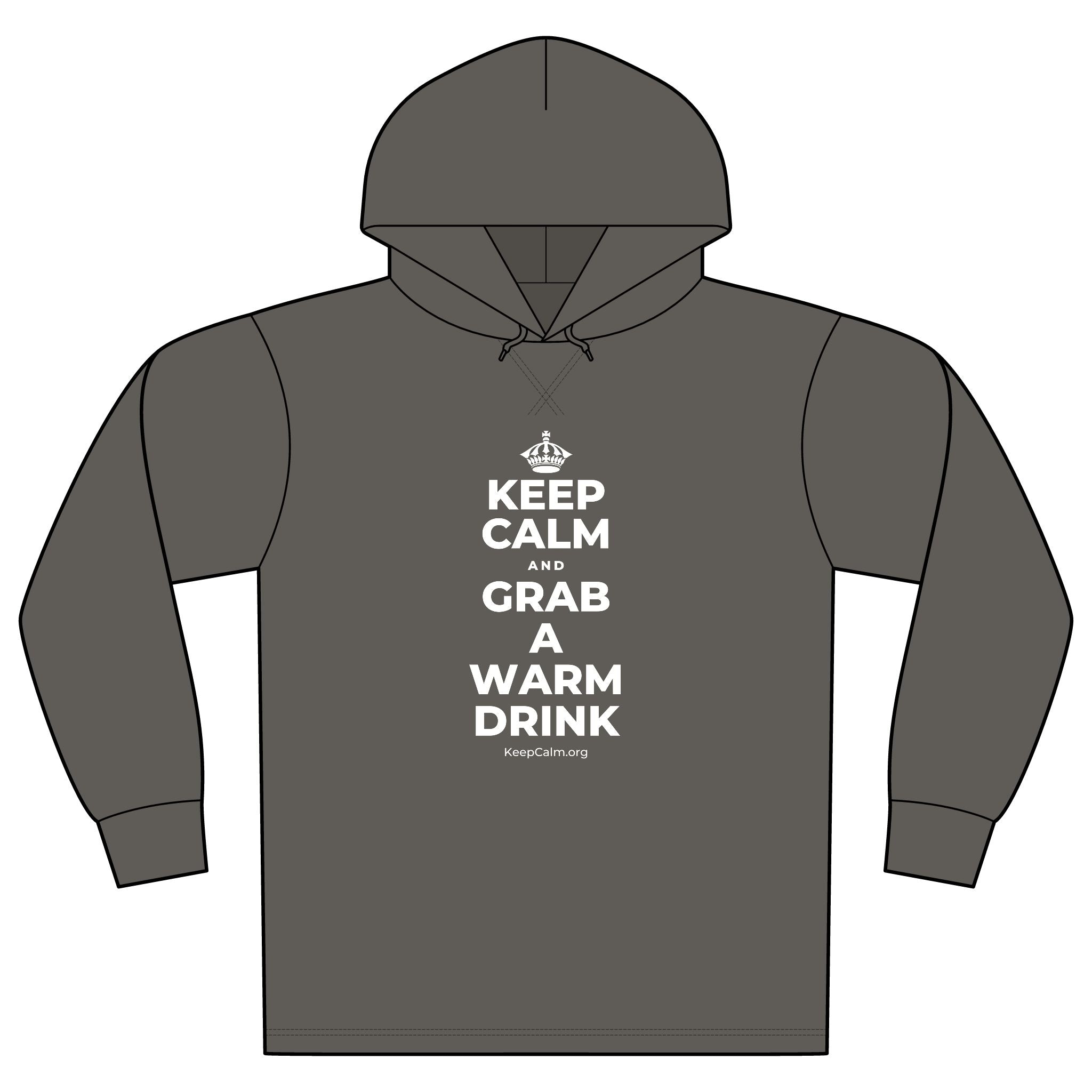KEEP CALM AND GRAB A WARM DRINK Organic Hoodie Tee