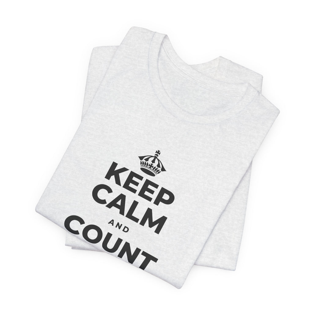 KEEP CALM AND COUNT YOUR SLOW BREATHS T-Shirt (Soft Cream–Heather Mauve)