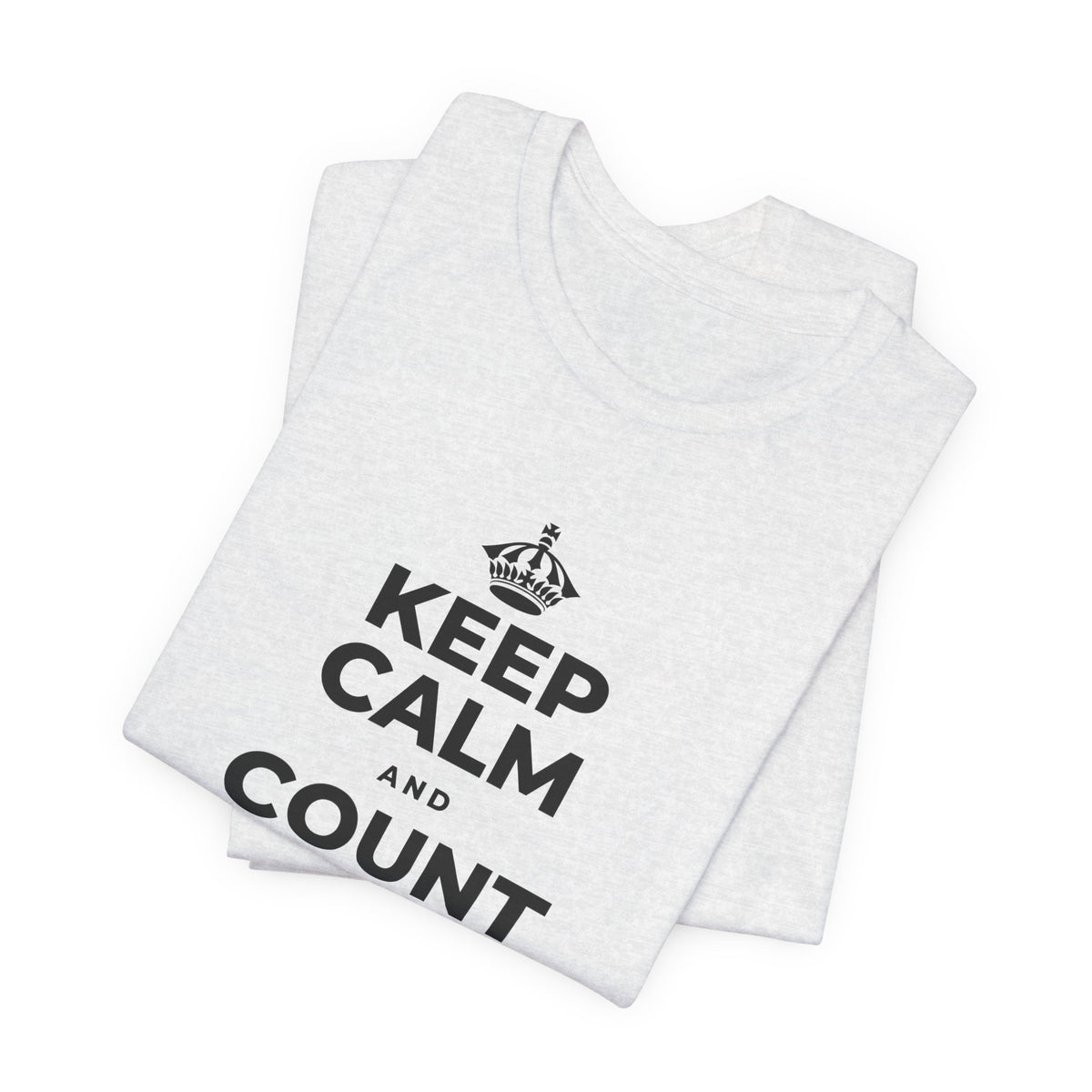 KEEP CALM AND COUNT YOUR SLOW BREATHS T-Shirt (Soft Cream–Heather Mauve)