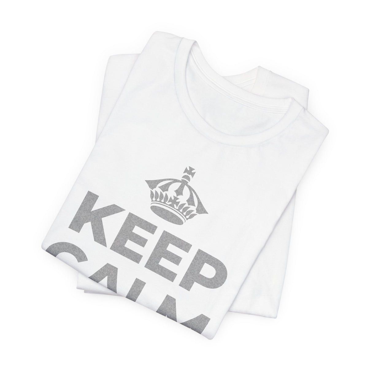 KEEP CALM AND 相信好事正在路上 T-Shirt (White–Asphalt)