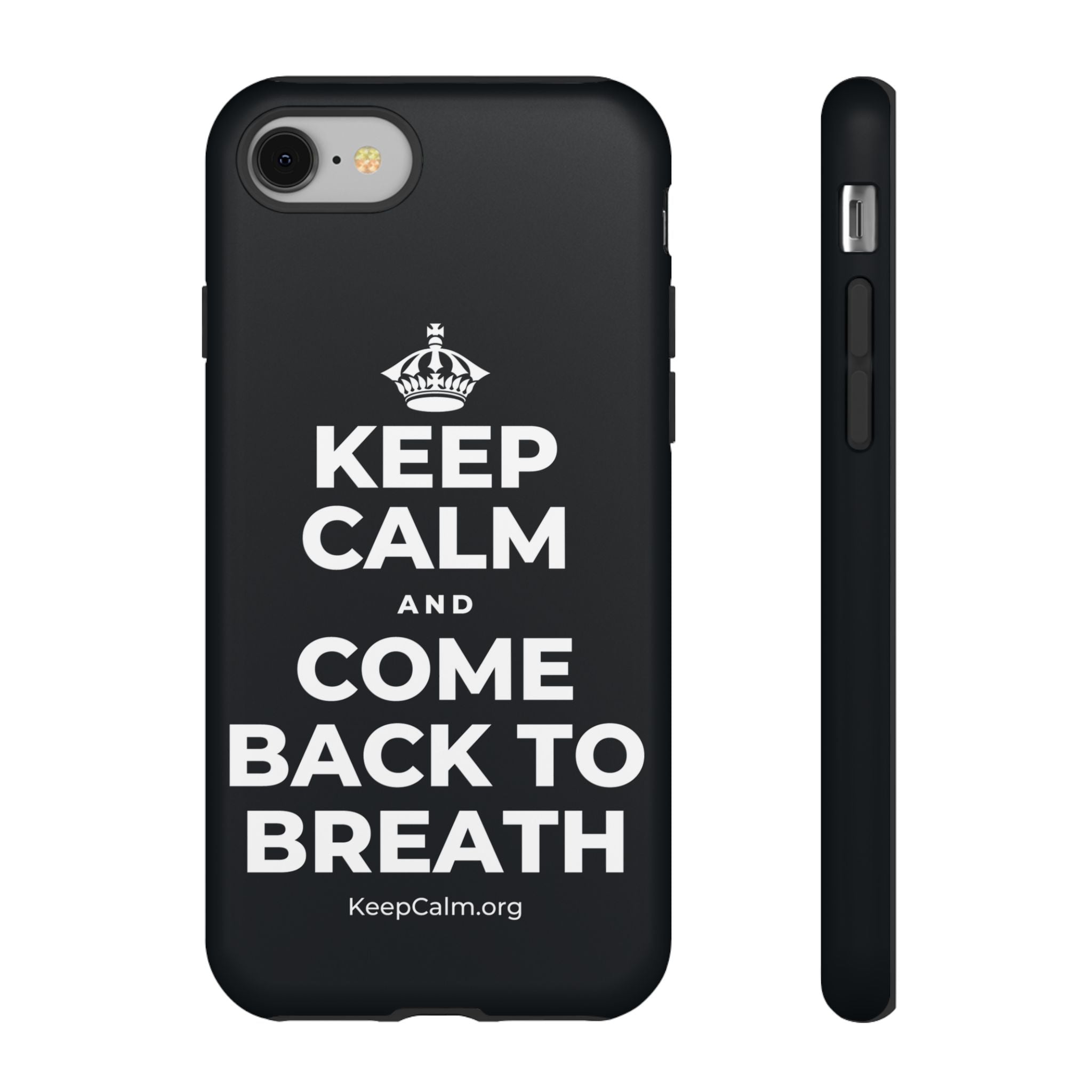 KEEP CALM AND COME BACK TO BREATH Phone Case (Dark)