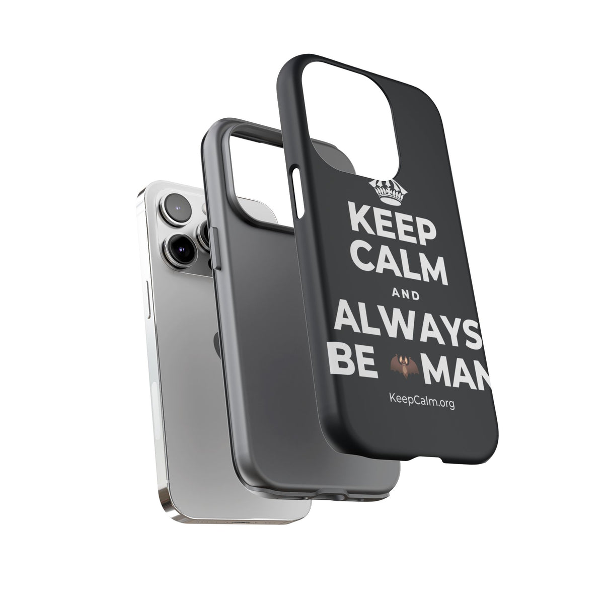 KEEP CALM AND ALWAYS BE 🦇MAN Phone Case (Dark)