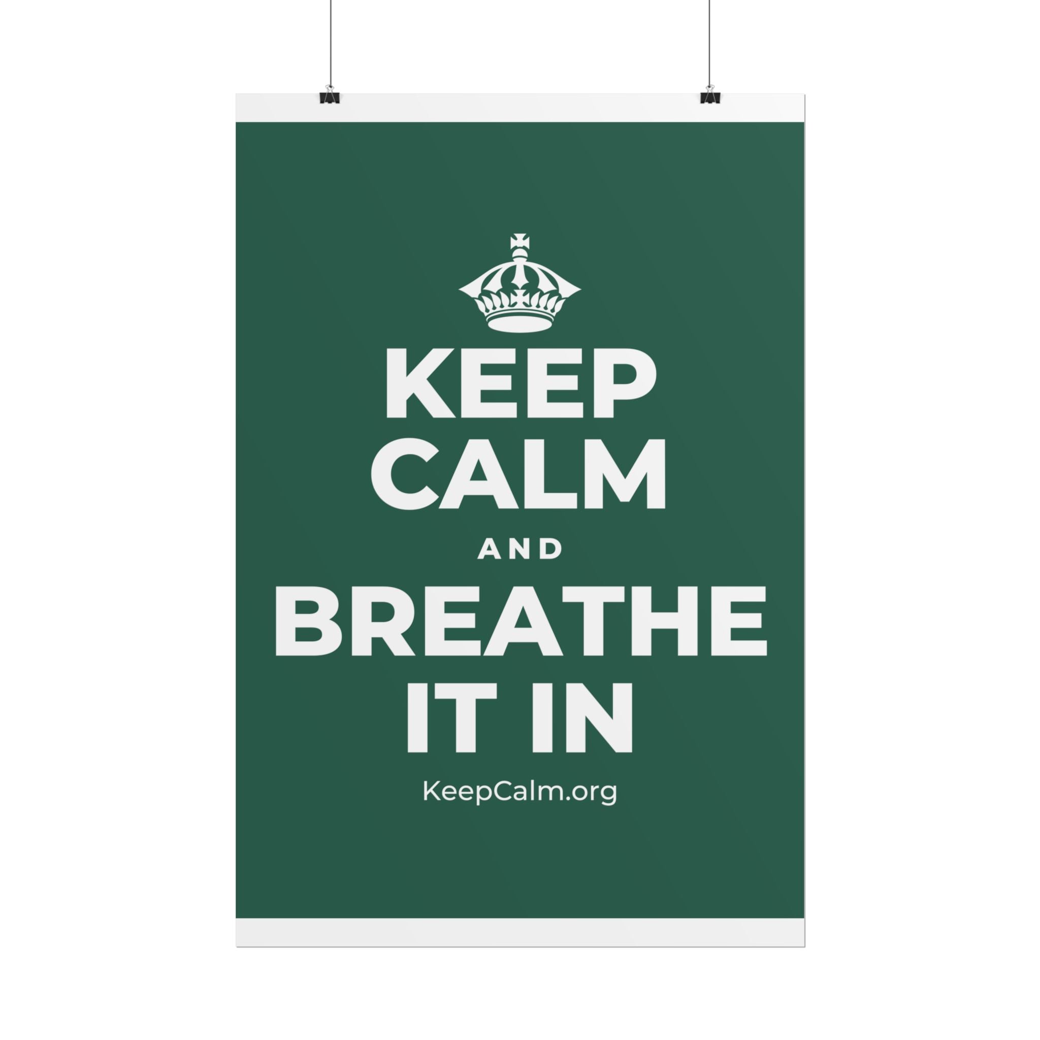 KEEP CALM AND BREATHE IT IN Poster