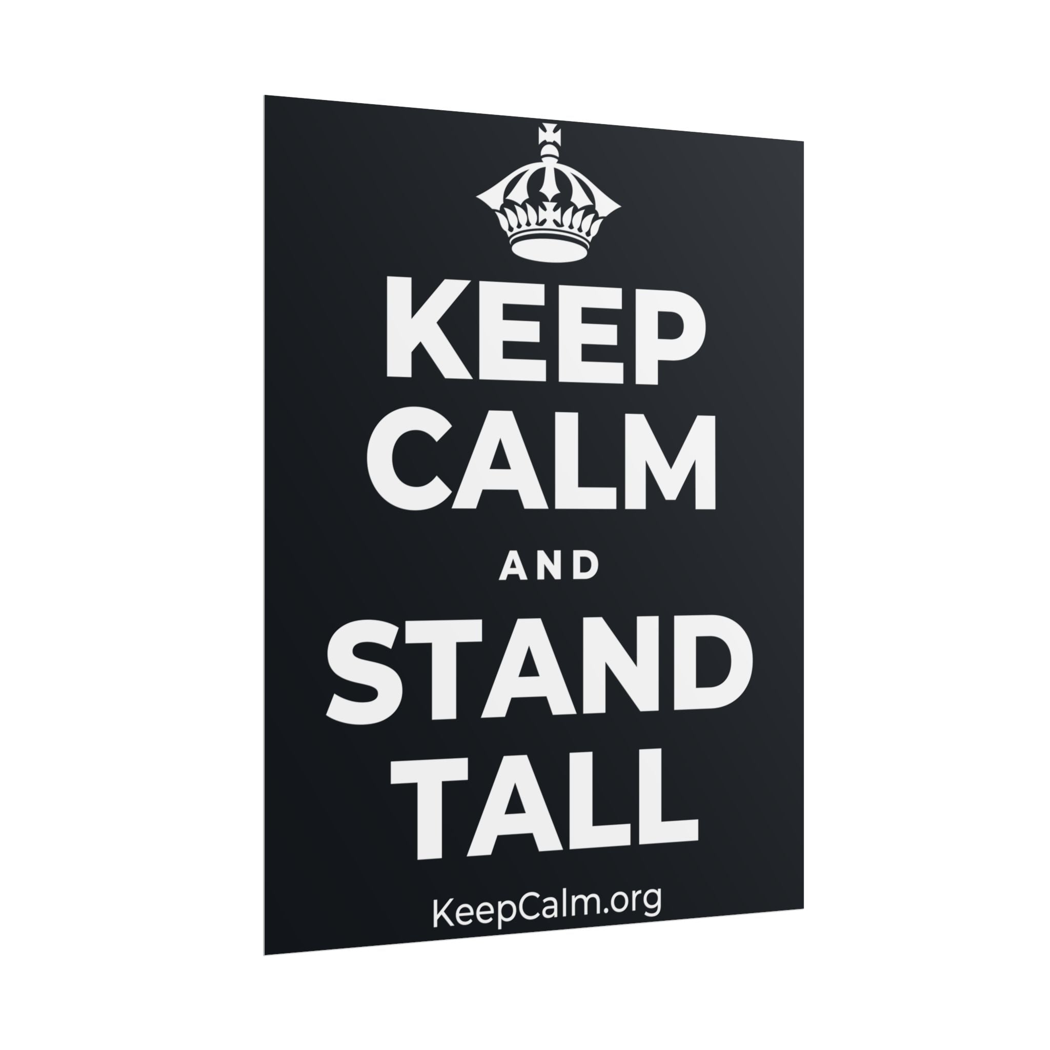 KEEP CALM AND STAND TALL Poster (Dark)