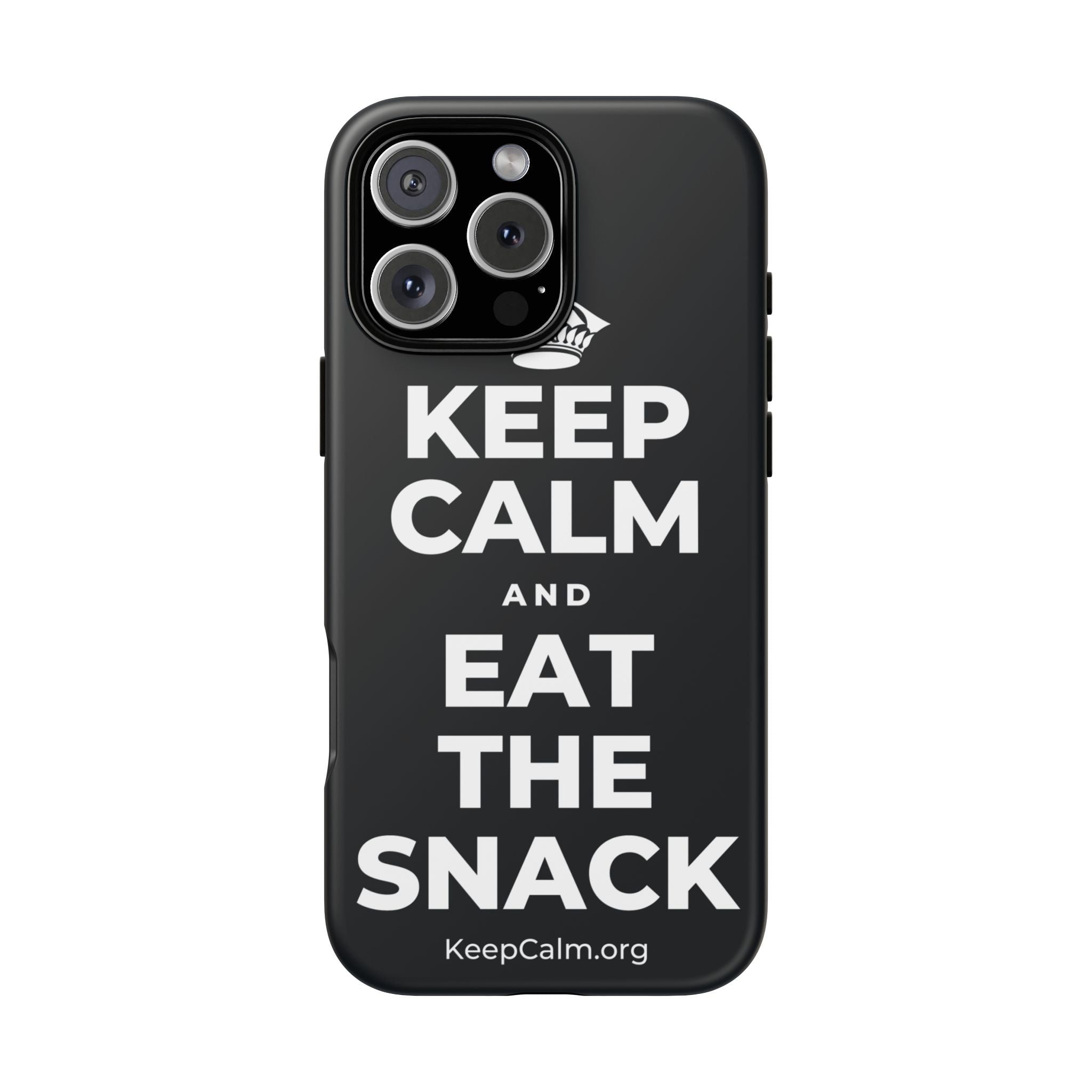 KEEP CALM AND EAT THE SNACK Phone Case (Dark)