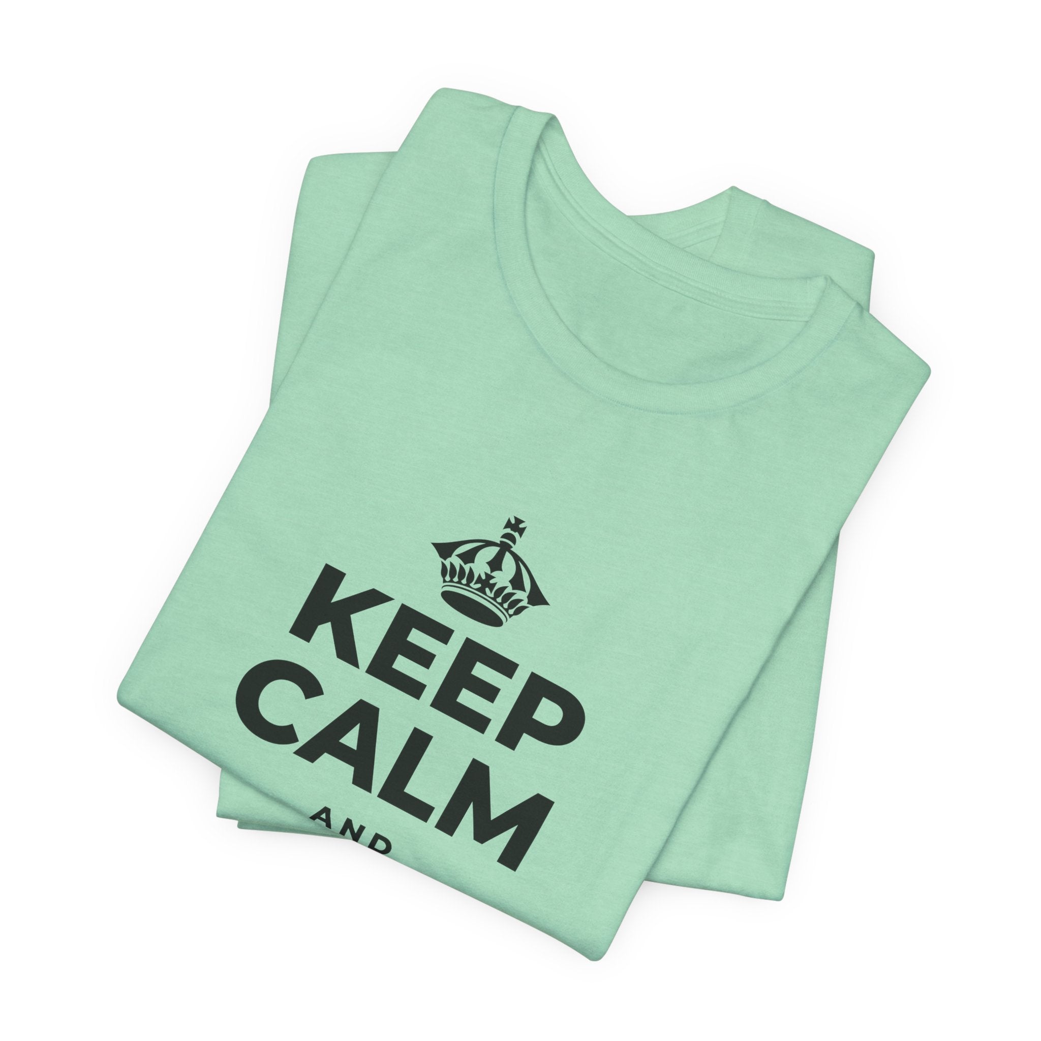 KEEP CALM AND HOLD ON TO HOPE T-Shirt (Baby Blue–Silver)