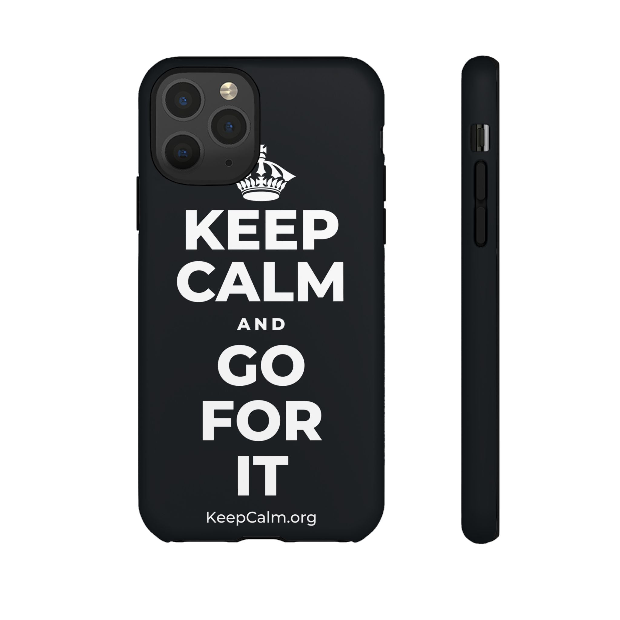 KEEP CALM AND GO FOR IT Phone Case (Dark)