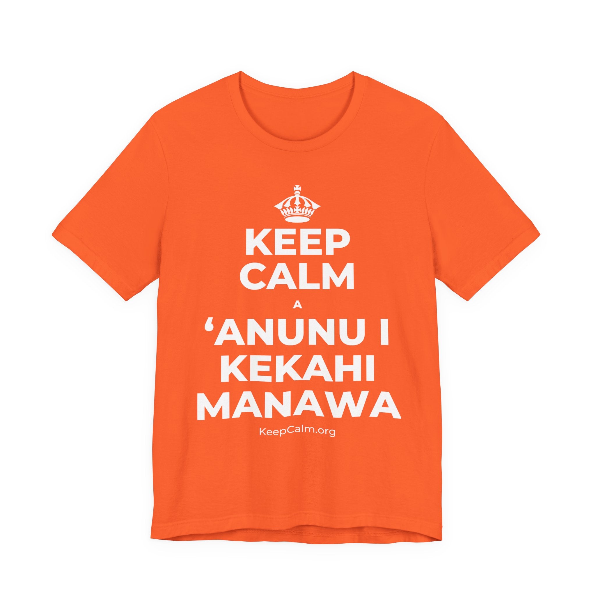 KEEP CALM A ʻANUNU I KEKAHI MANAWA T-Shirt (Baby Blue–Silver)