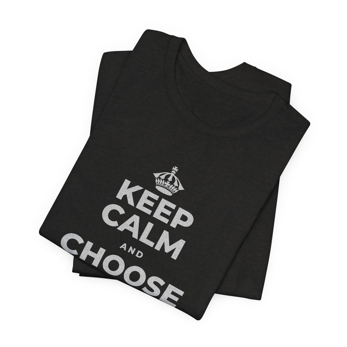 KEEP CALM AND CHOOSE PRESENCE OVER PRESENTS T-Shirt (Soft Cream–Heather Mauve)