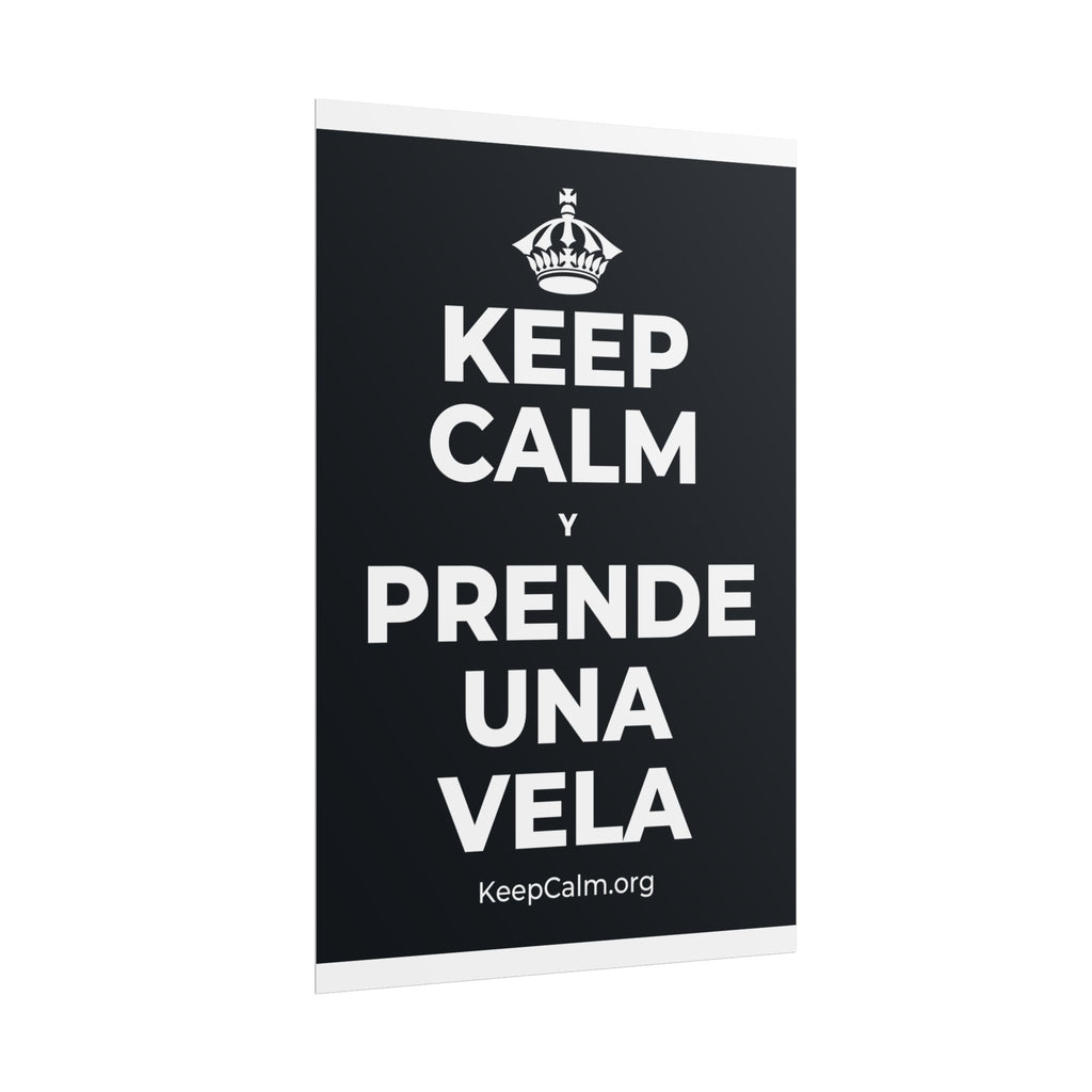KEEP CALM Y PRENDE UNA VELA Poster (Dark)