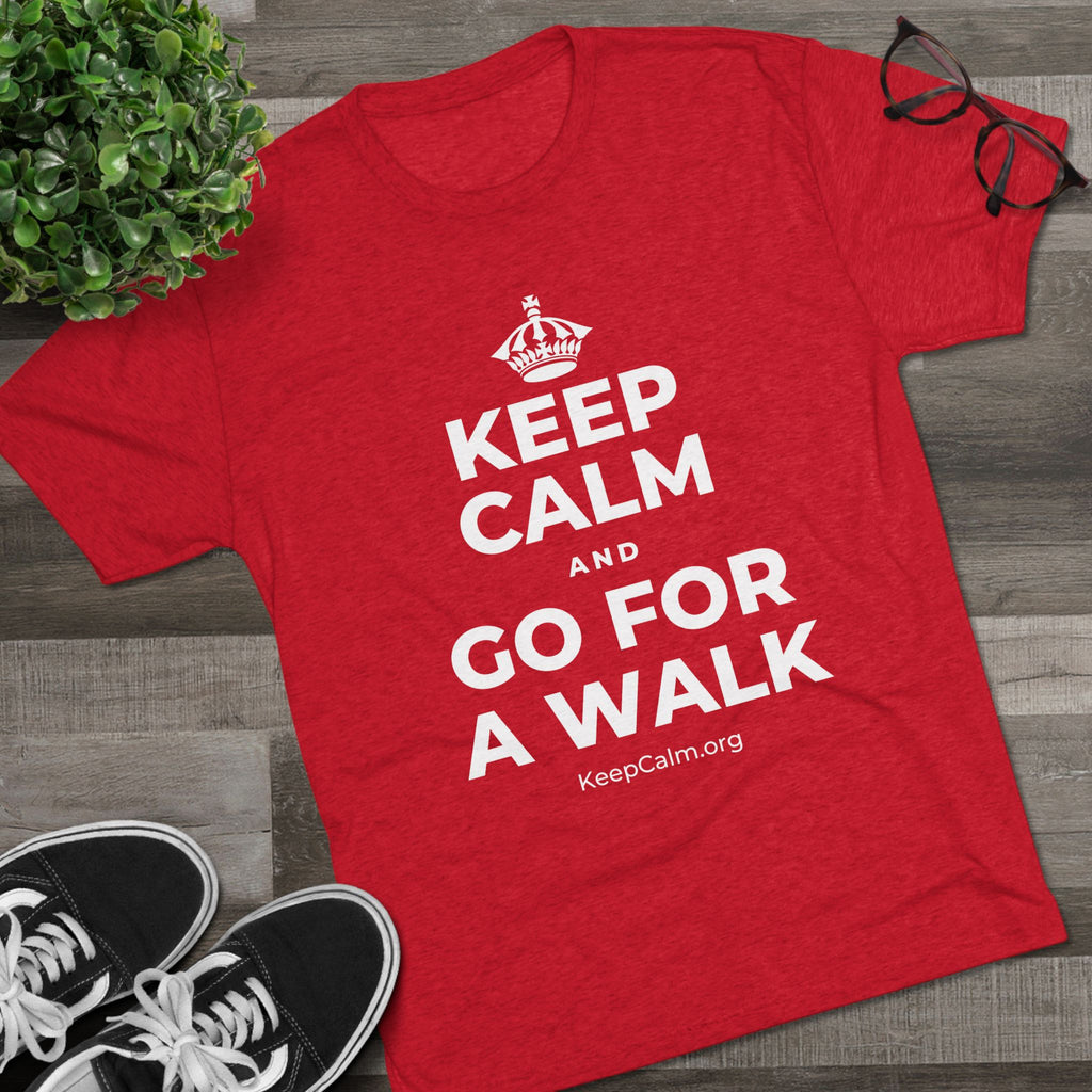 KEEP CALM AND GO FOR A WALK Tri-Blend Tee