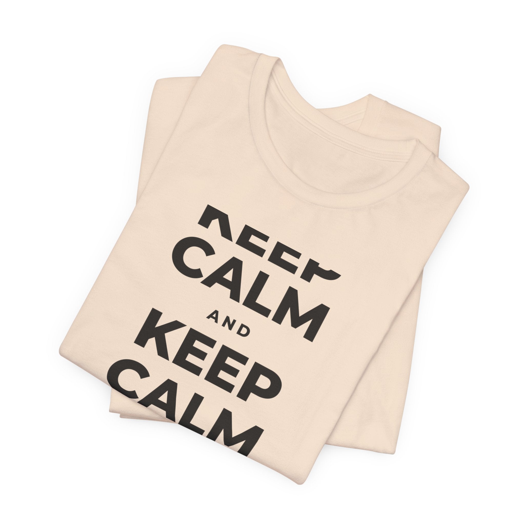 KEEP CALM AND TAKE A WALK T-Shirt (Soft Cream–Heather Mauve)
