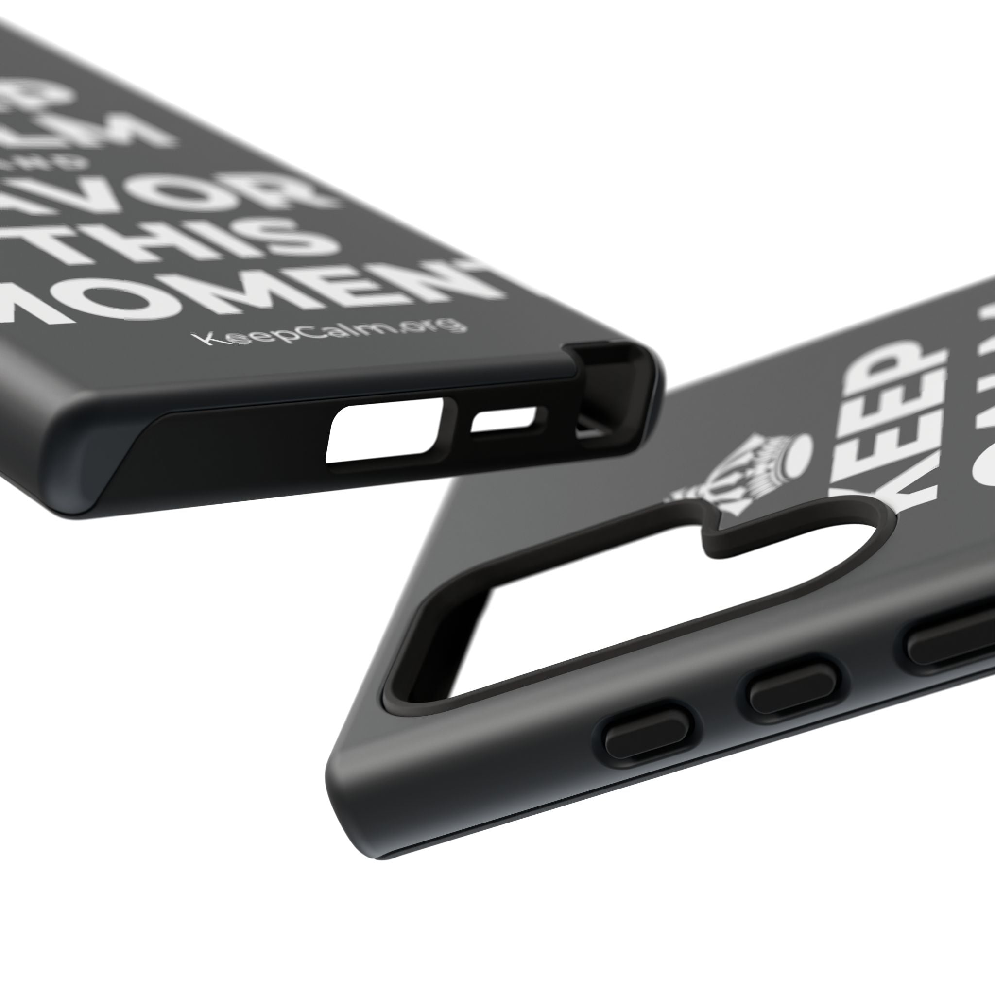 KEEP CALM AND SAVOR THIS MOMENT Phone Case (Dark)