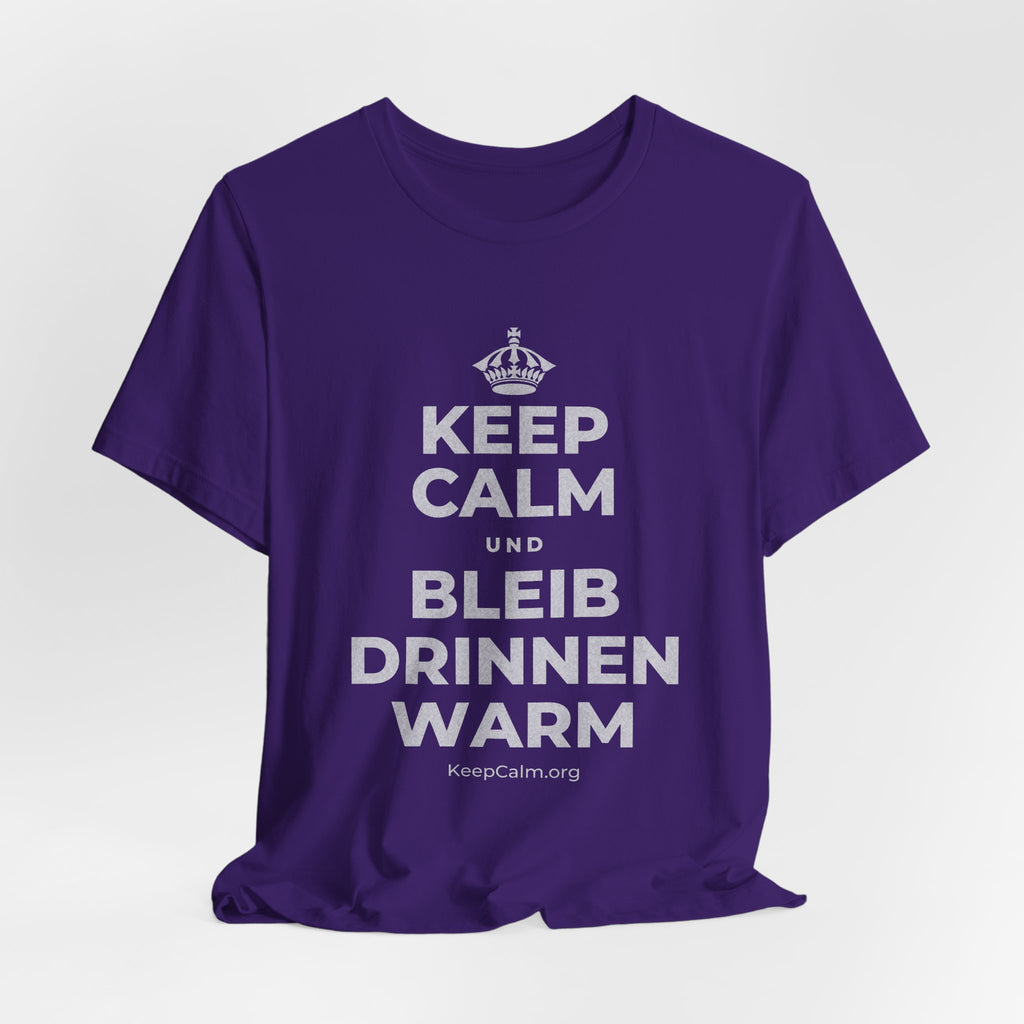 KEEP CALM UND BLEIB DRINNEN WARM T-Shirt (Soft Cream–Heather Mauve)