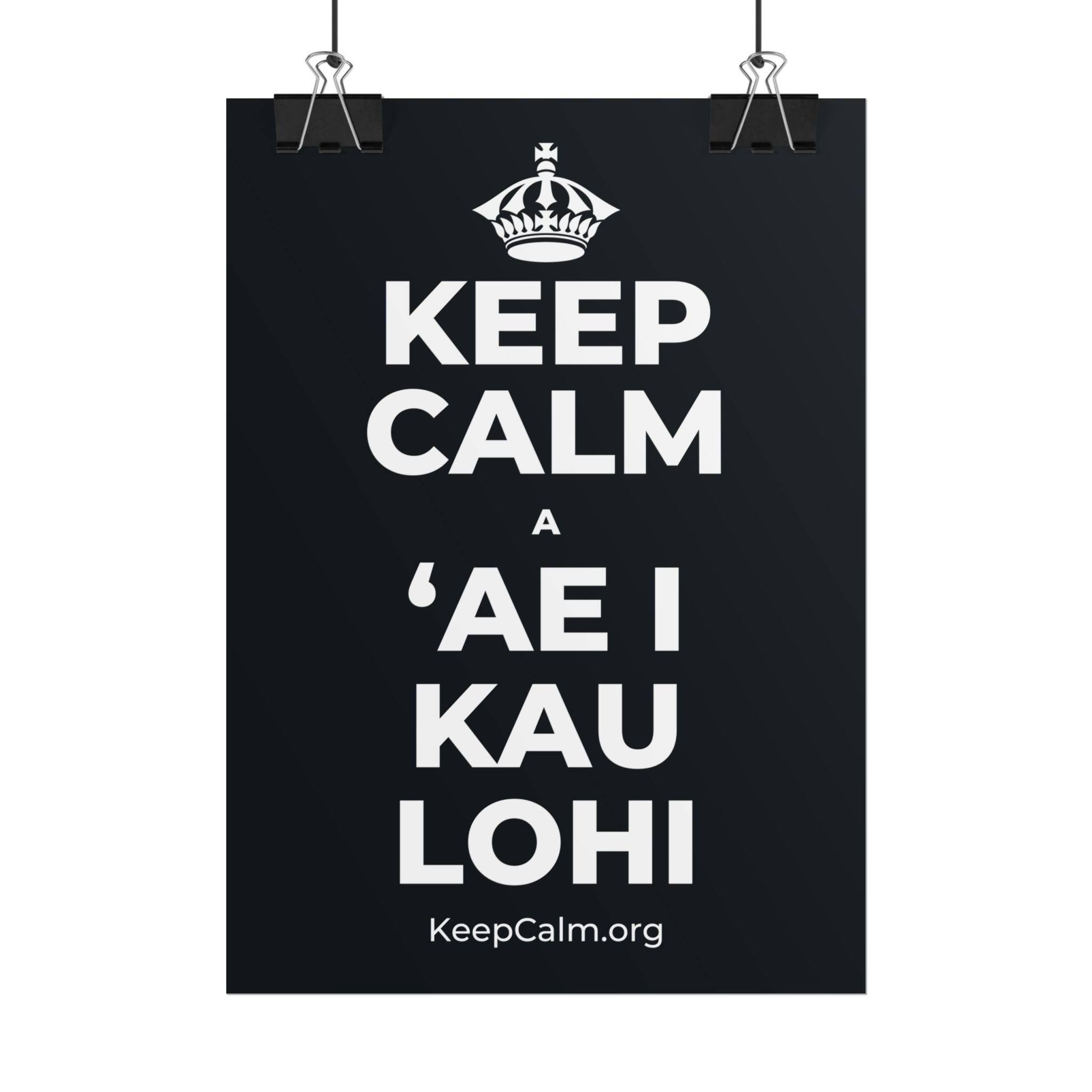 KEEP CALM A ʻAE I KAU LOHI Poster (Dark)