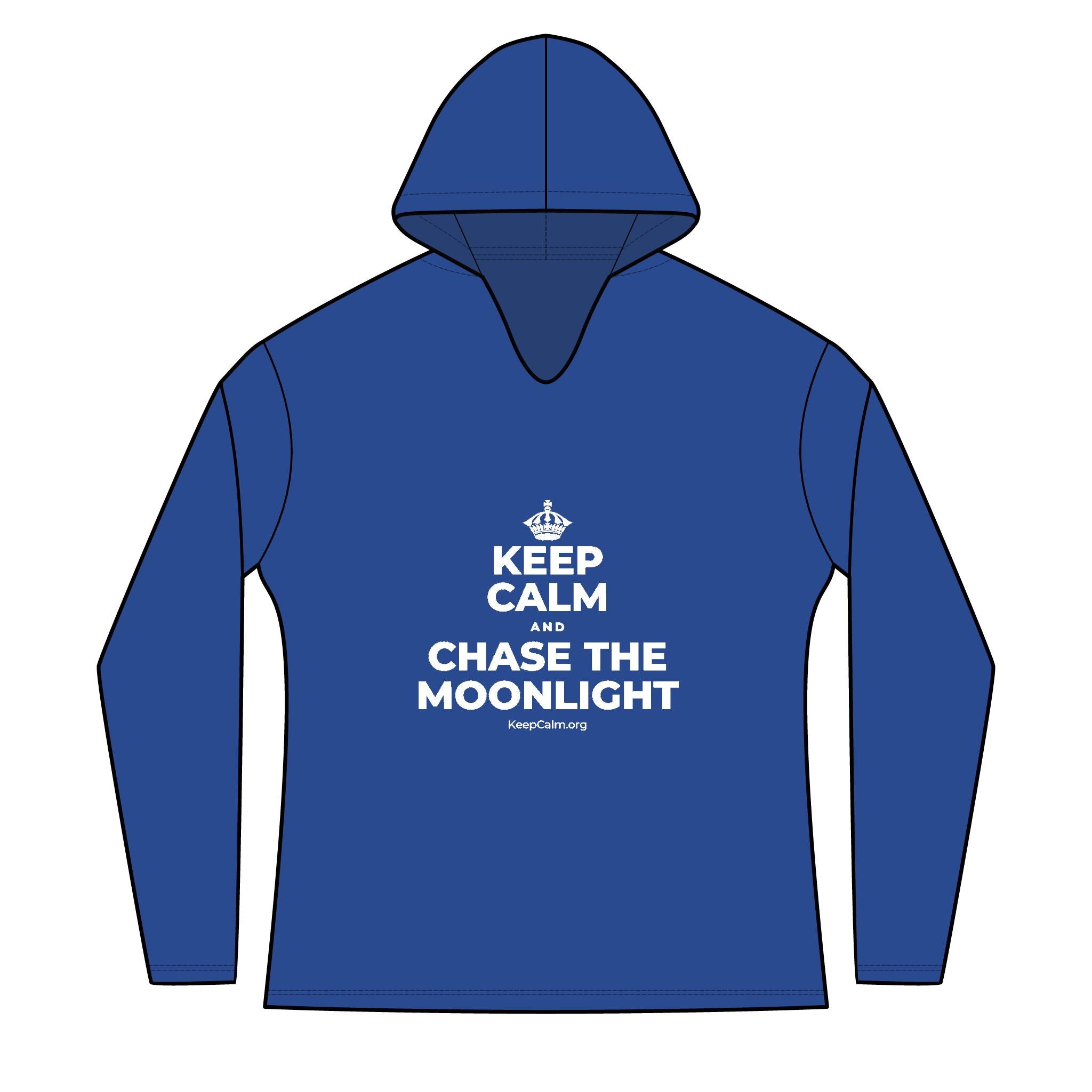 KEEP CALM AND CHASE THE MOONLIGHT Women's Long Sleeve Hoodie