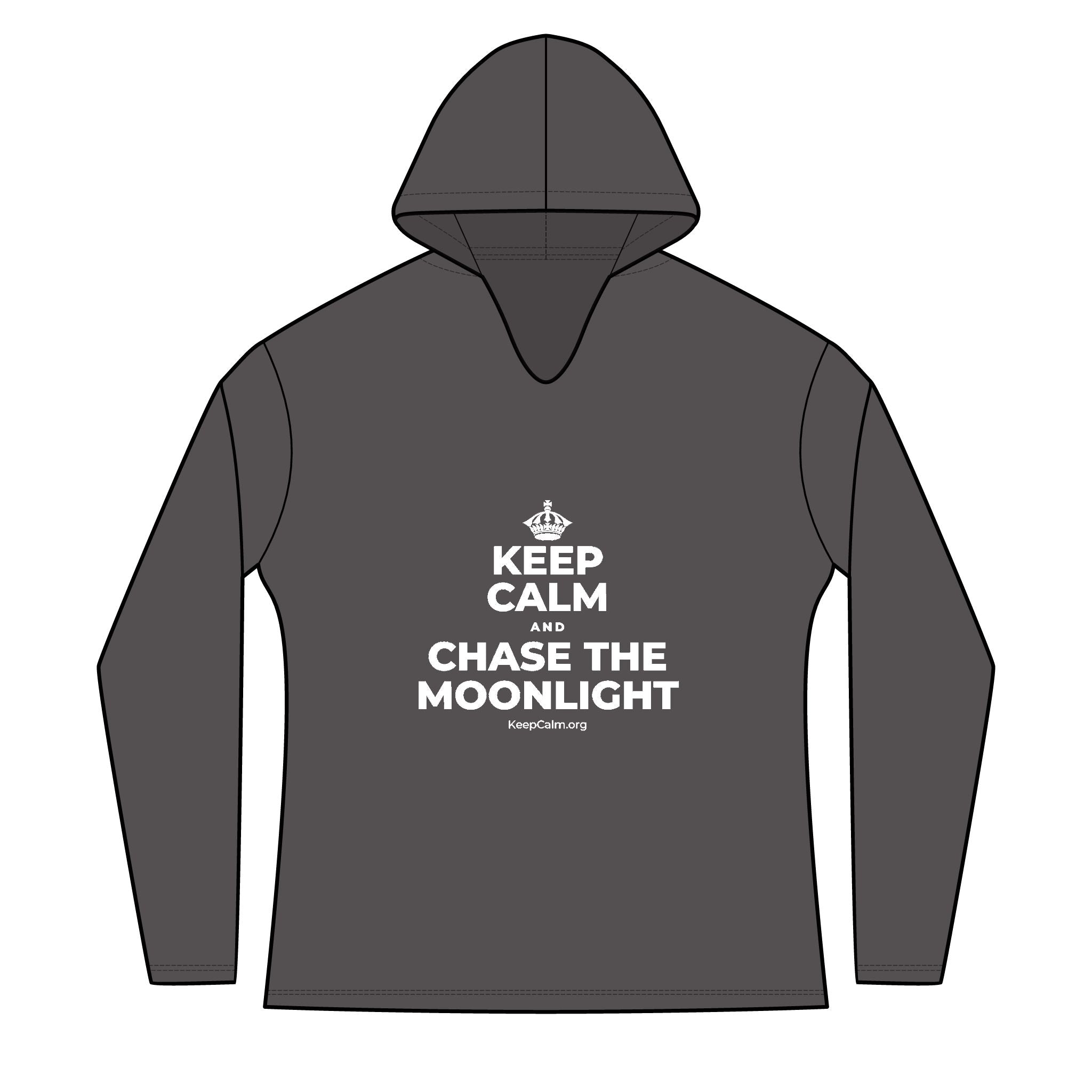 KEEP CALM AND CHASE THE MOONLIGHT Women's Long Sleeve Hoodie