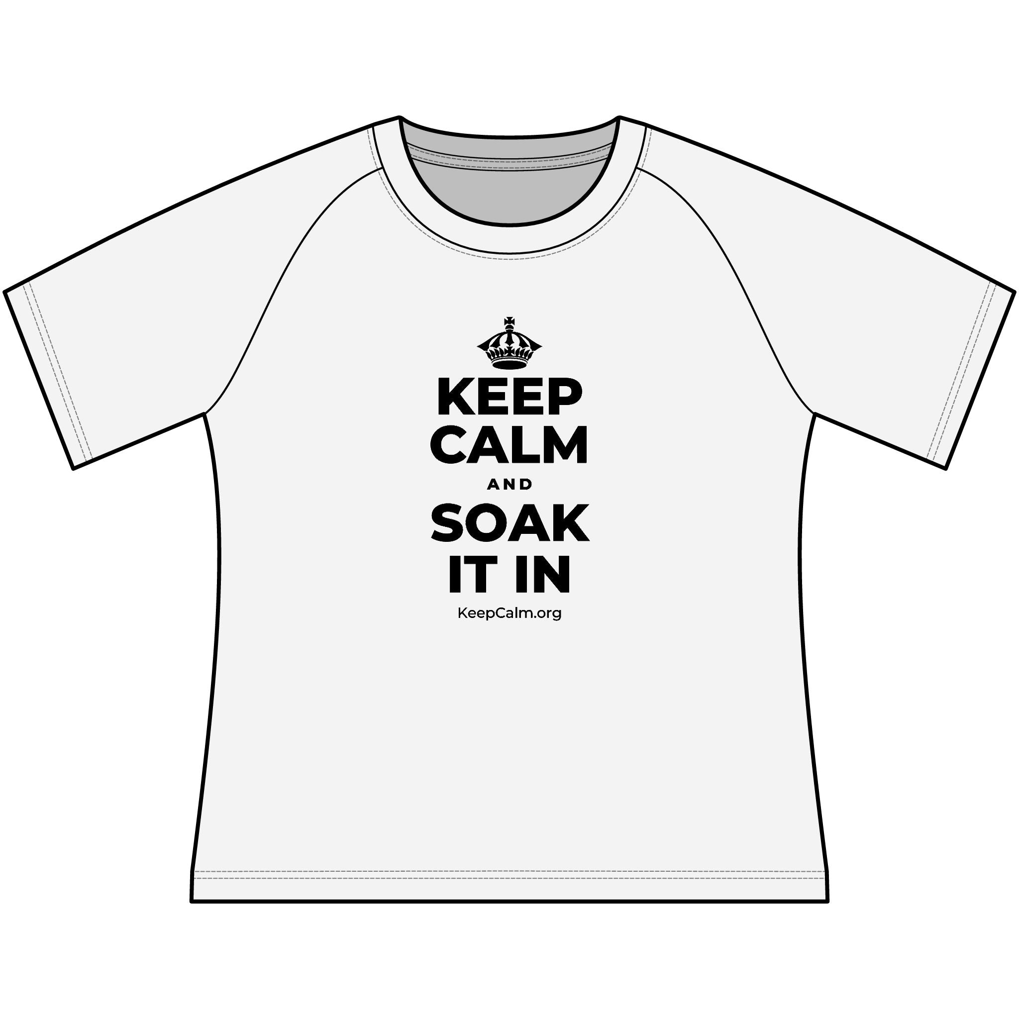 KEEP CALM AND SOAK IT IN Women's Raglan Tee