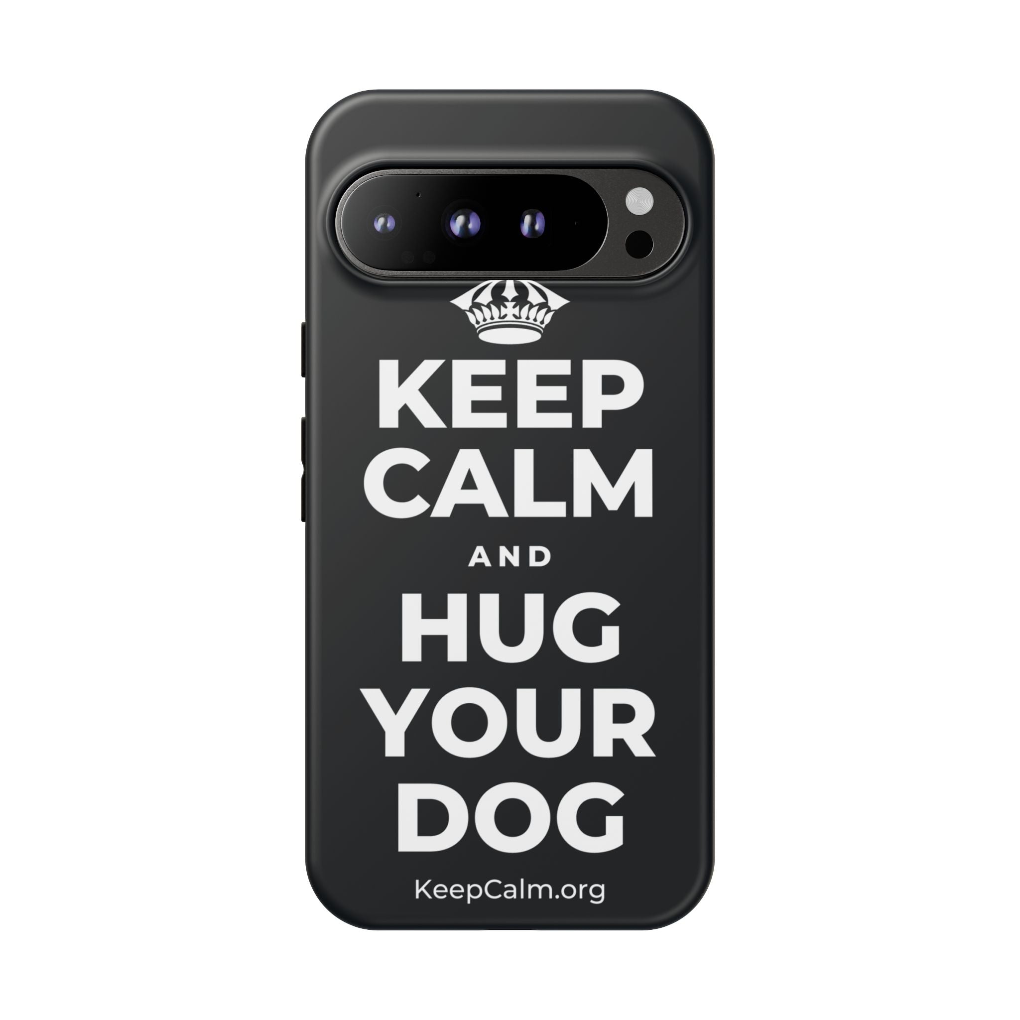 KEEP CALM AND HUG YOUR DOG Phone Case (Dark)